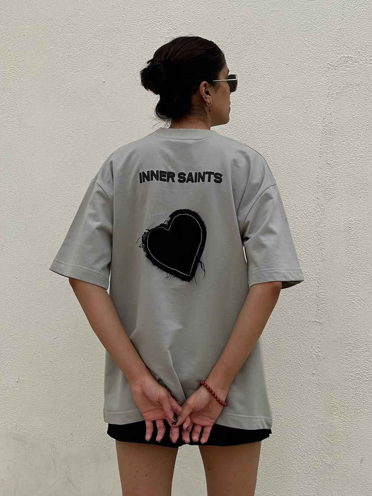 One Last Time Smoke Grey Oversized T-Shirt