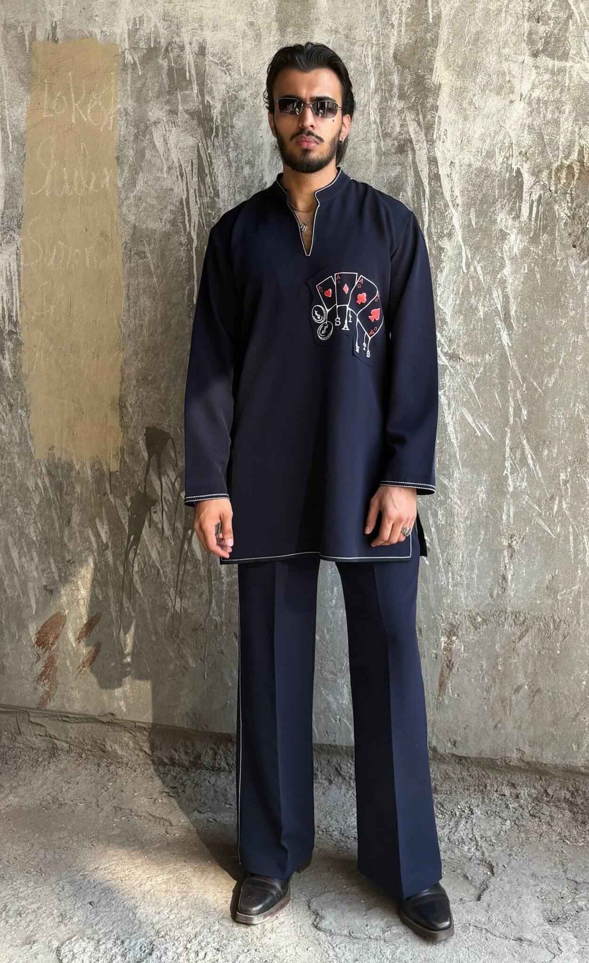 Navy Blue Classic Kurta Co-ord