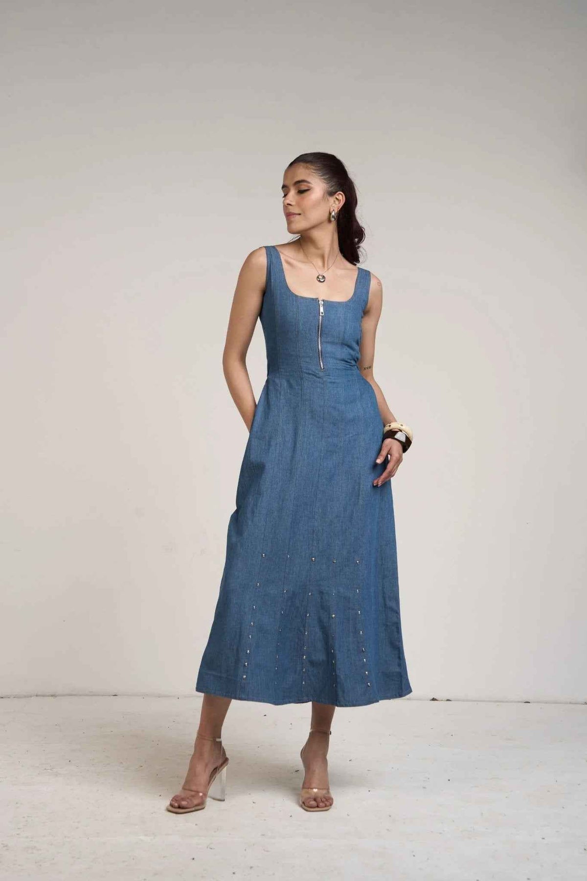 INDIGO DENIM DRESS