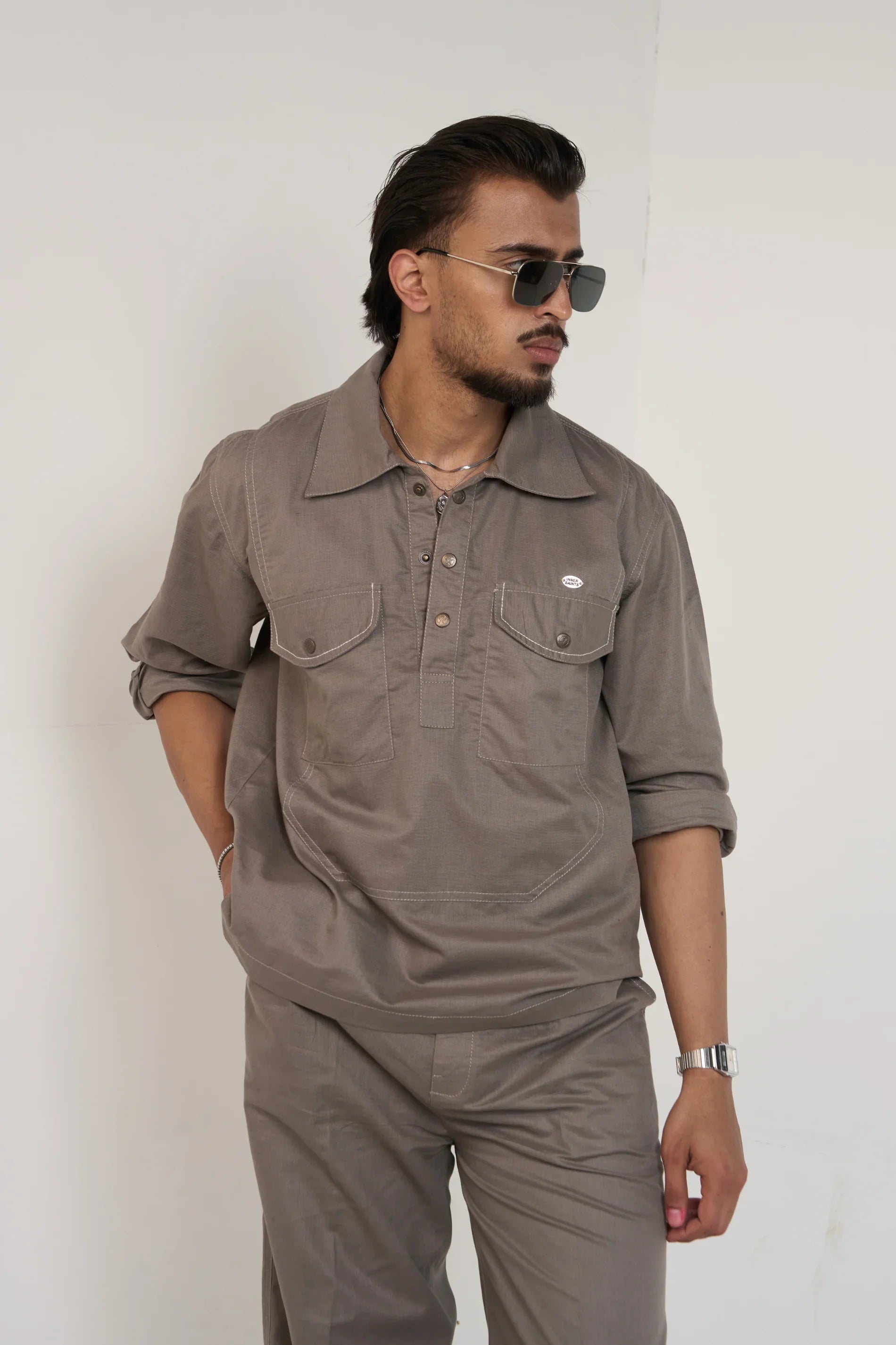 Grey Essential Men Co-ord Set