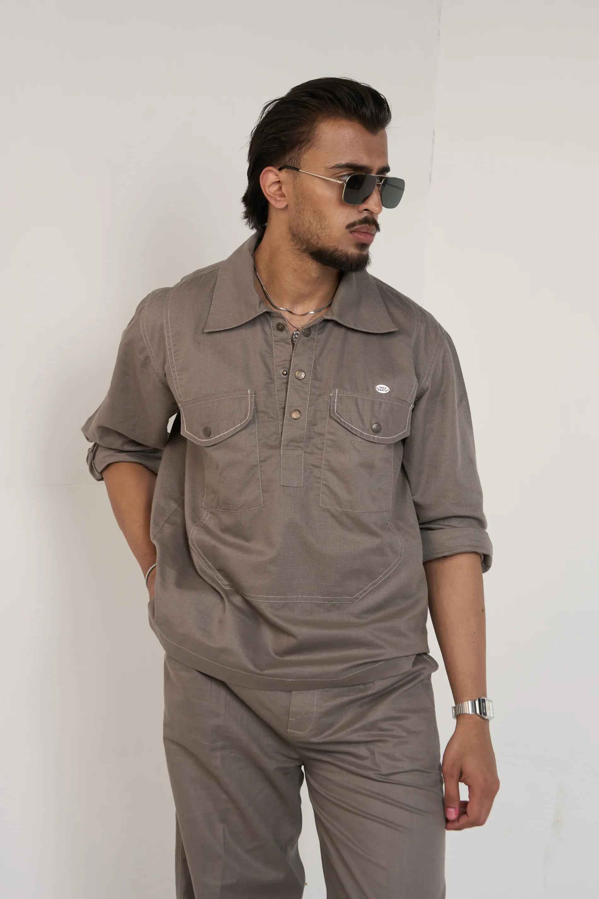 Grey Essential Men Co-ord Set