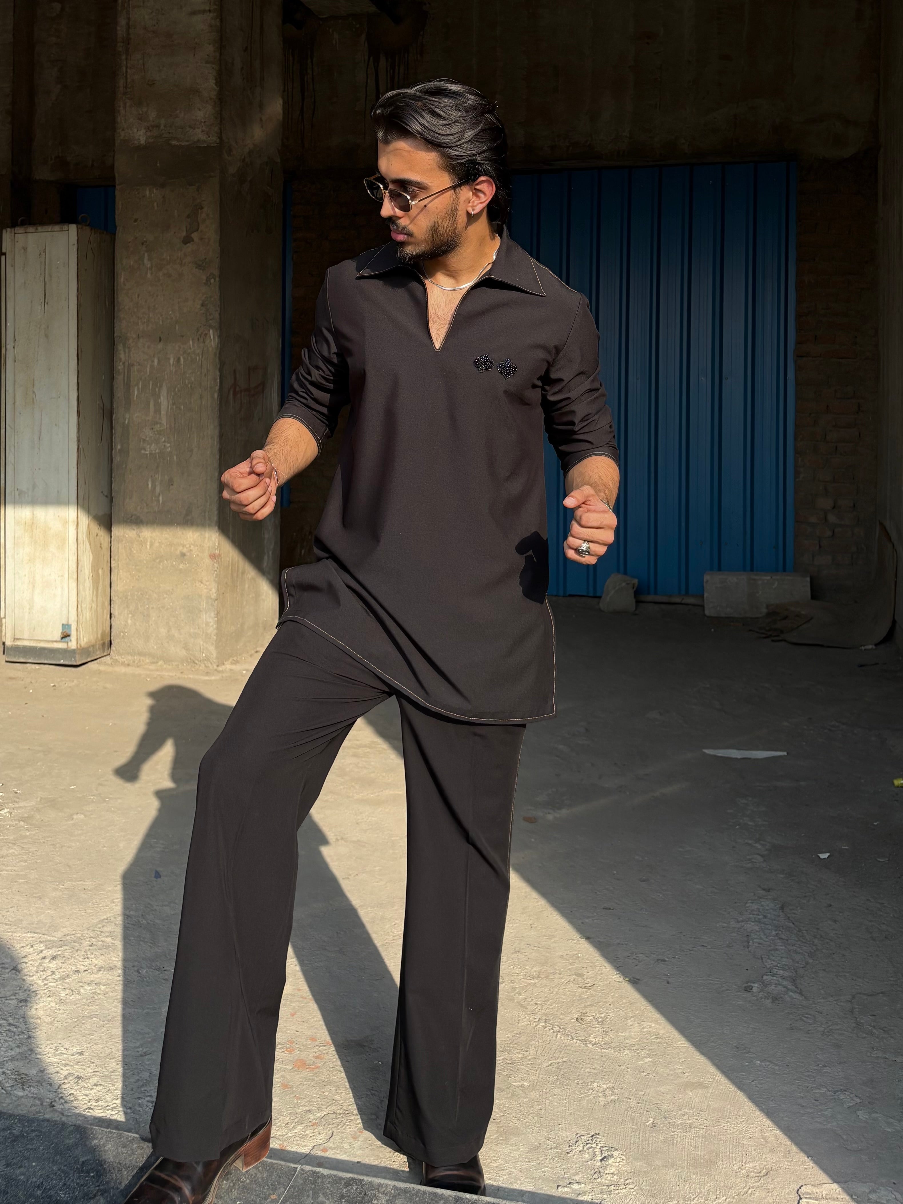 Black Classic Kurta Co-ord