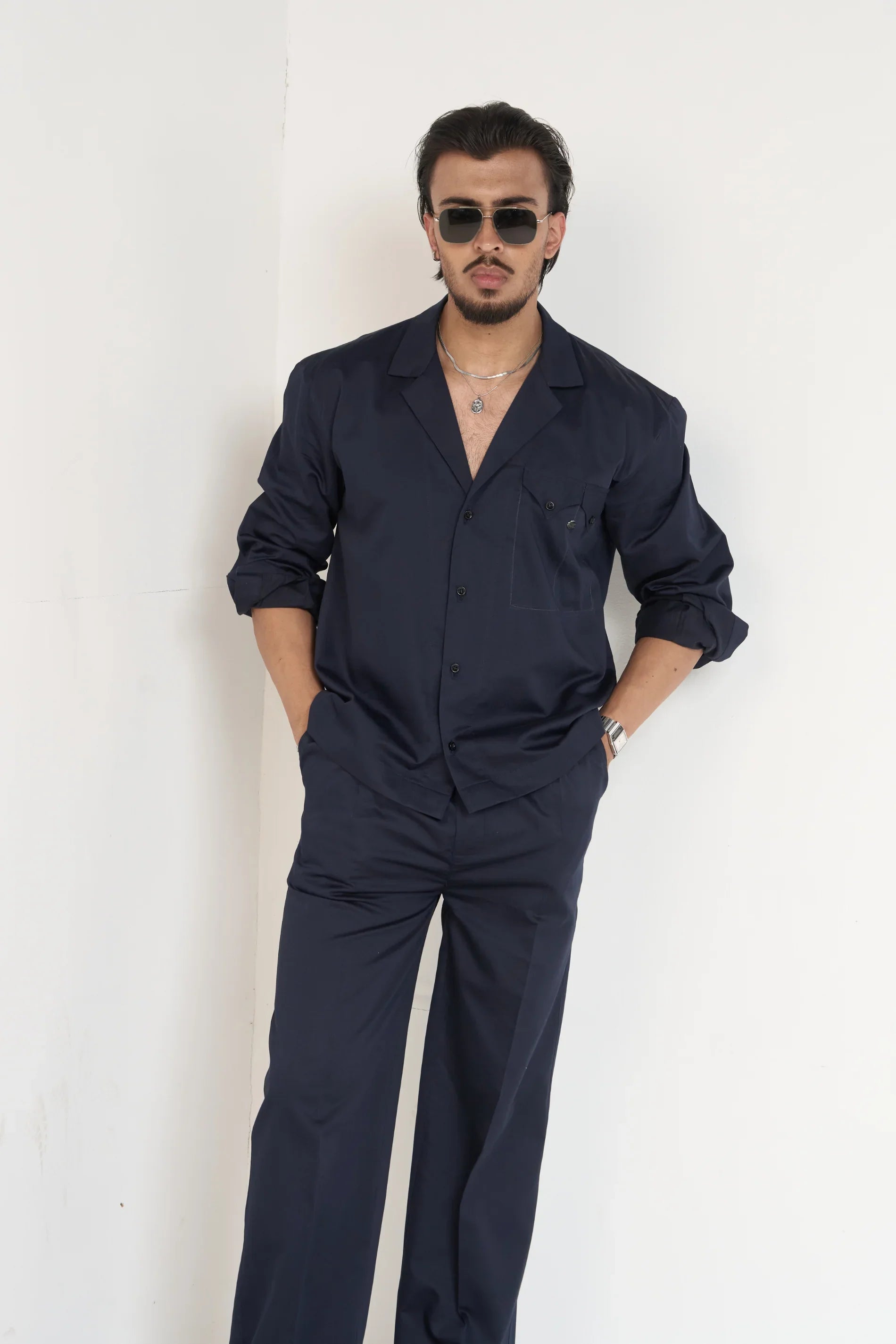 Navy Essential Men Co-ord Set -