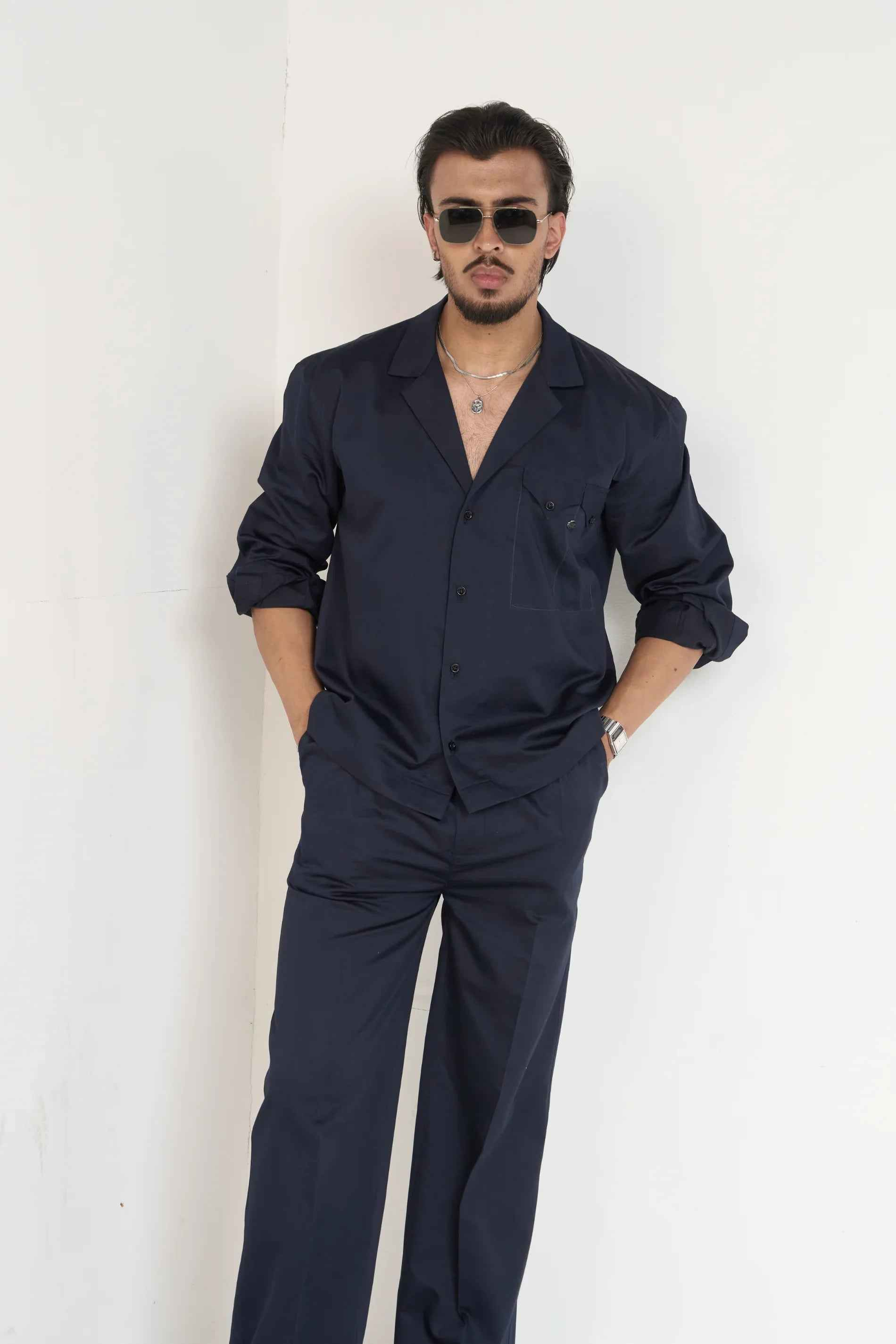 Navy Essential Men Co-ord Set -