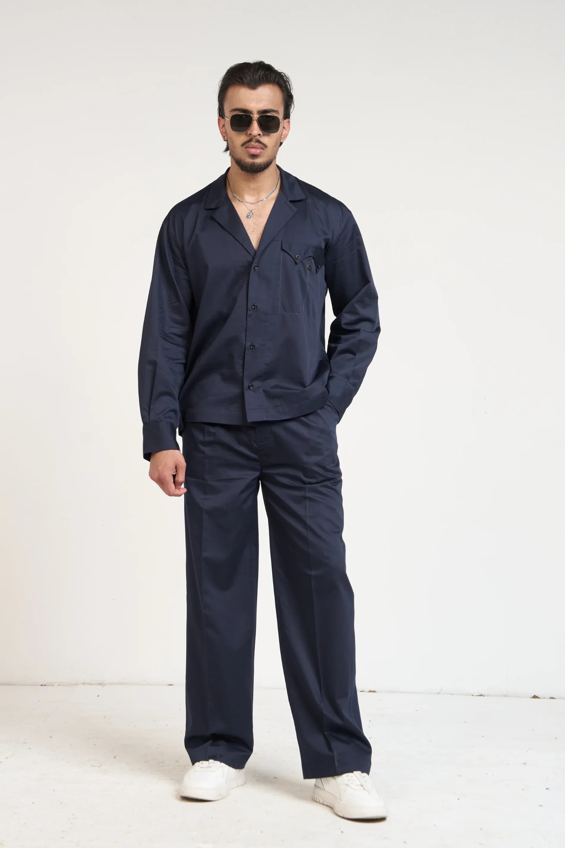 Navy Essential Men Co-ord Set -