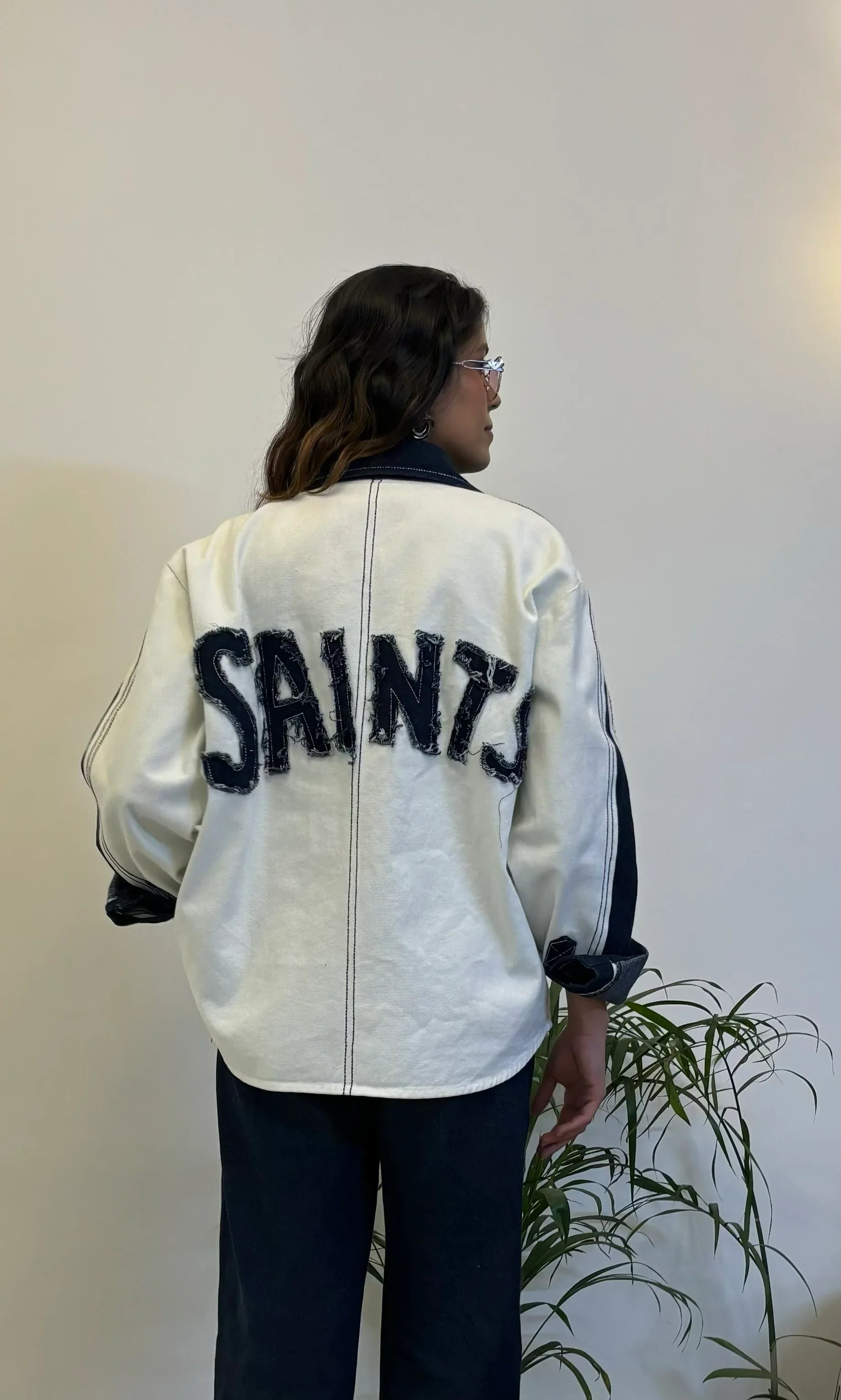 Unisex Denim White Blue Shirt