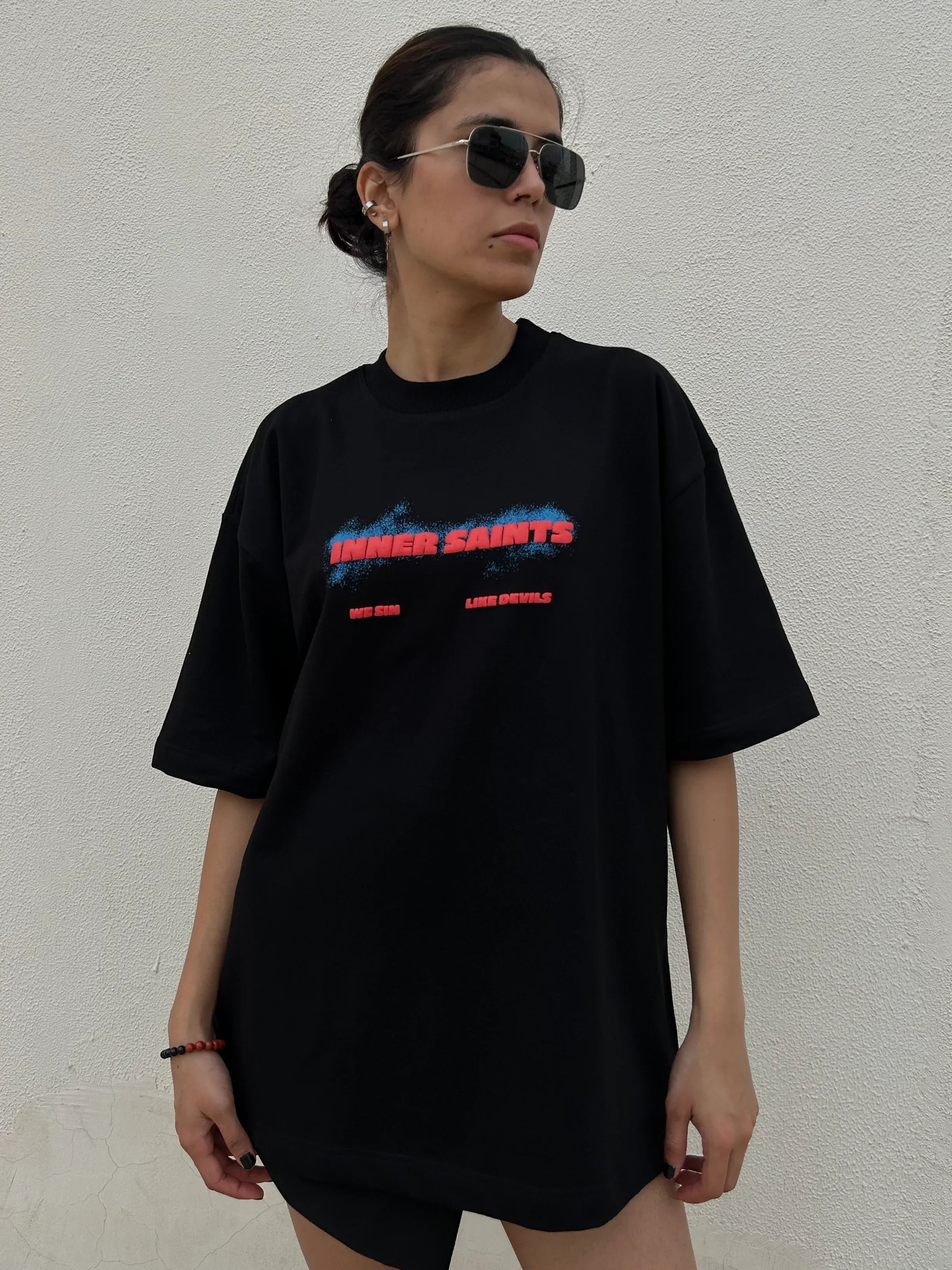 Rob The Town Black Oversized T-shirt