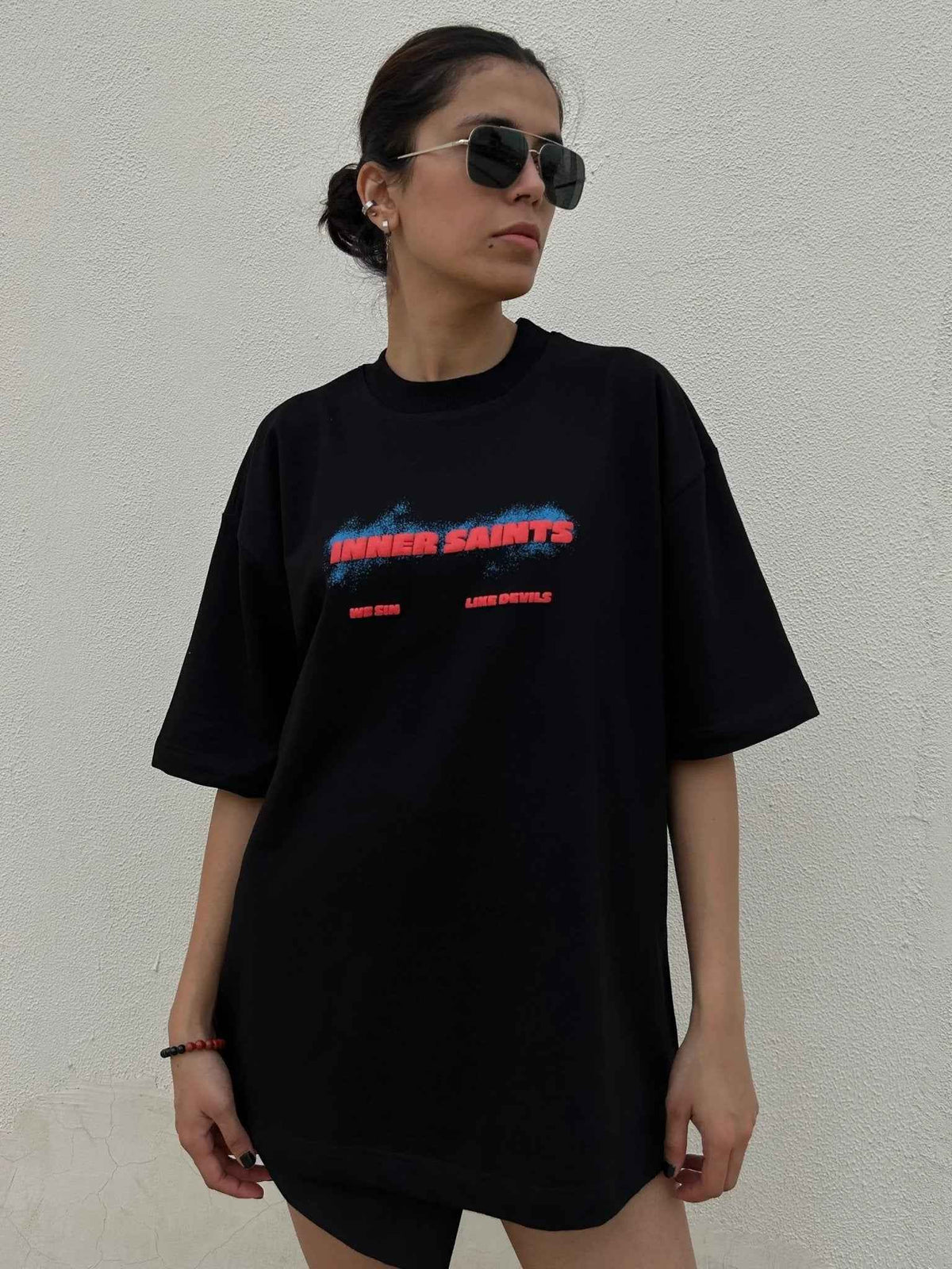 Rob The Town Black Oversized T-shirt