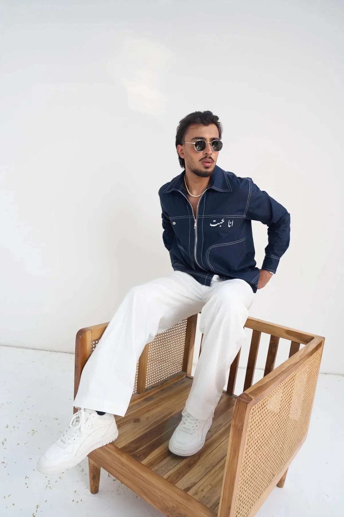 Aham Prema Navy Full Sleeve Shirt