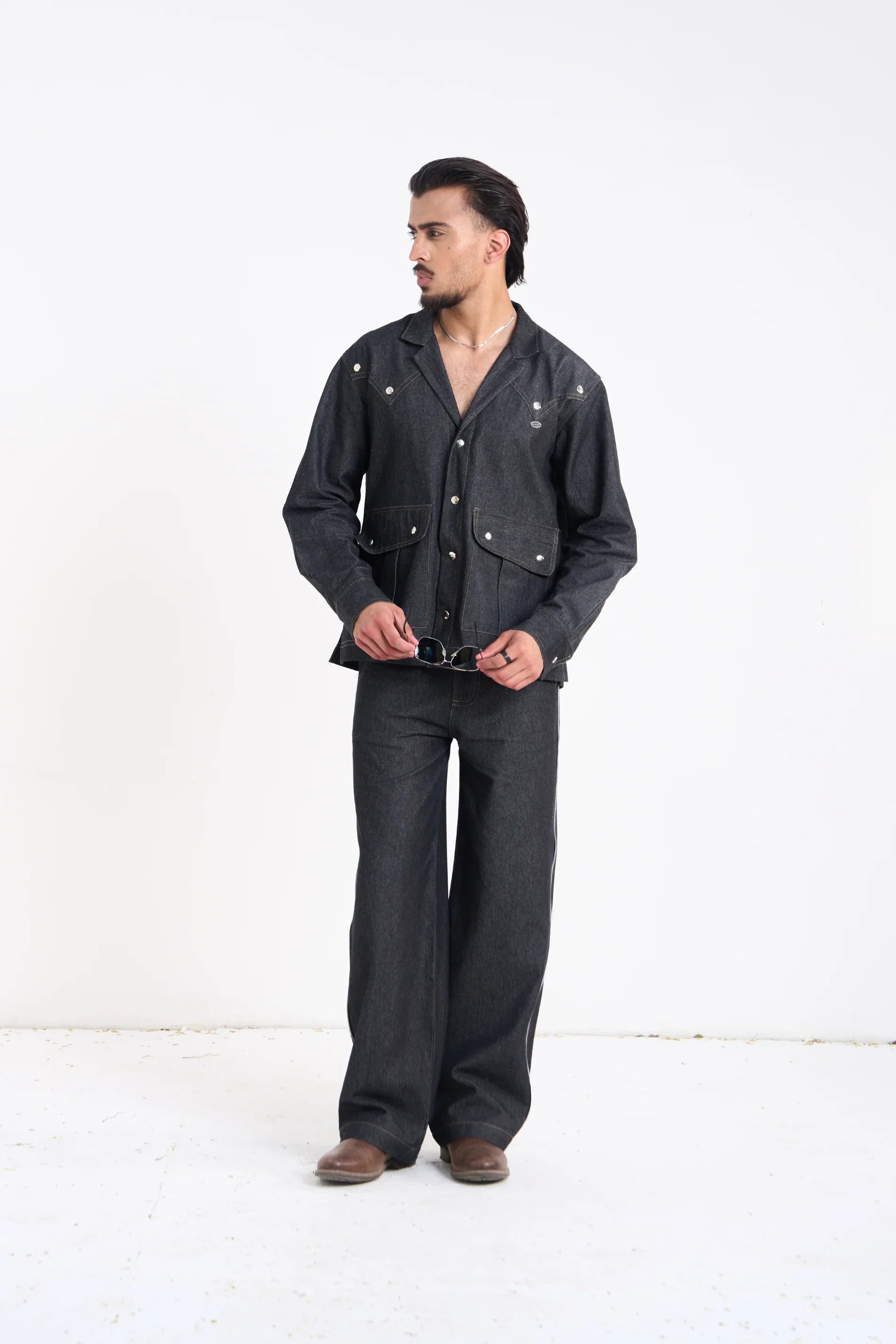 Comet Grey Denim Co-ord Set