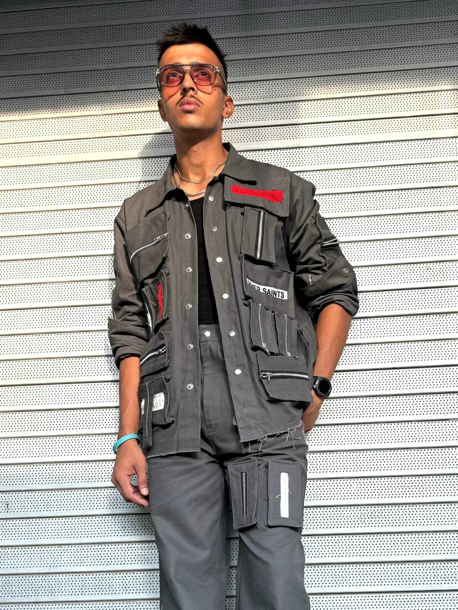 3D Box Grey Unisex Jacket
