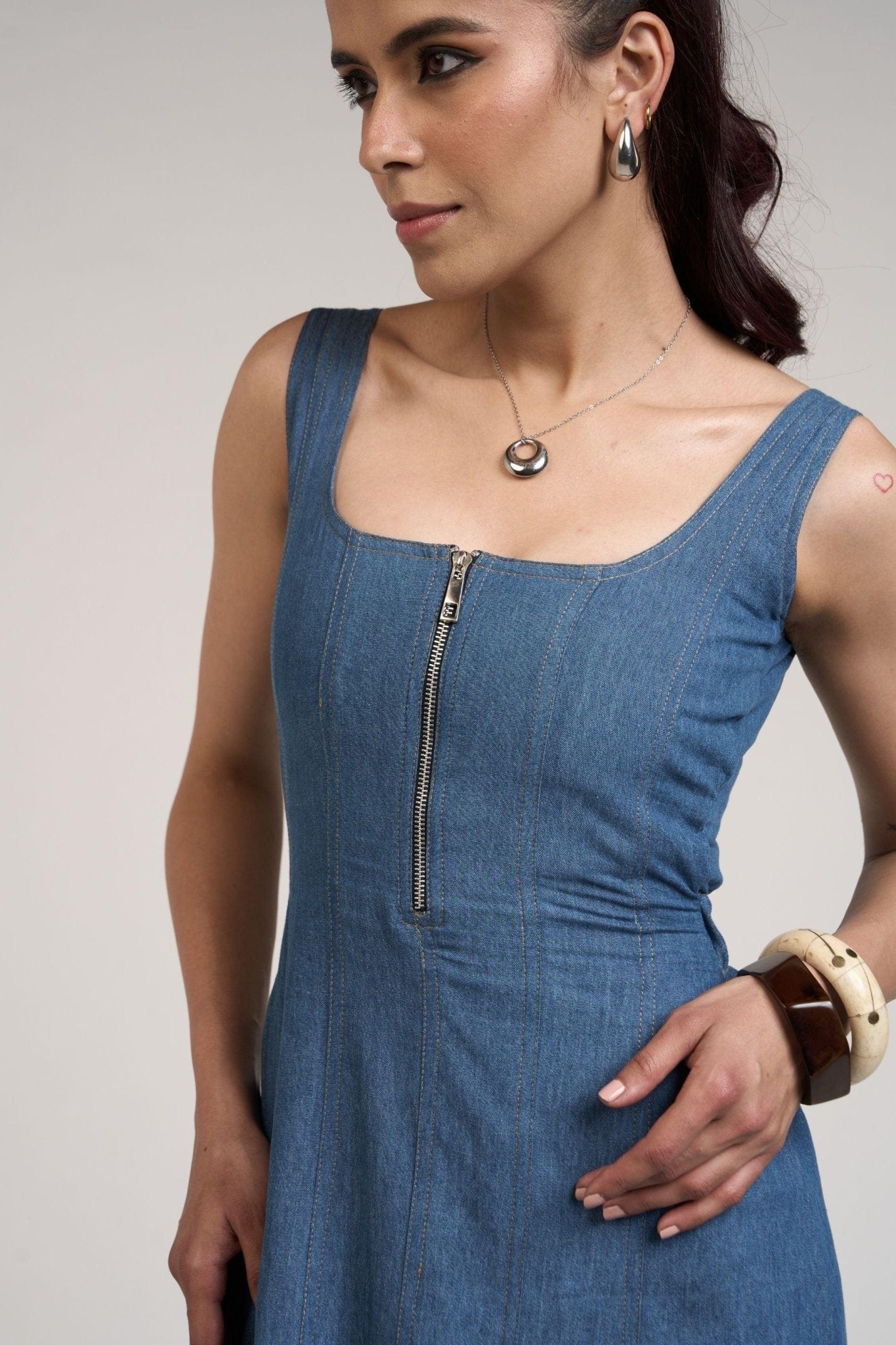 INDIGO DENIM DRESS