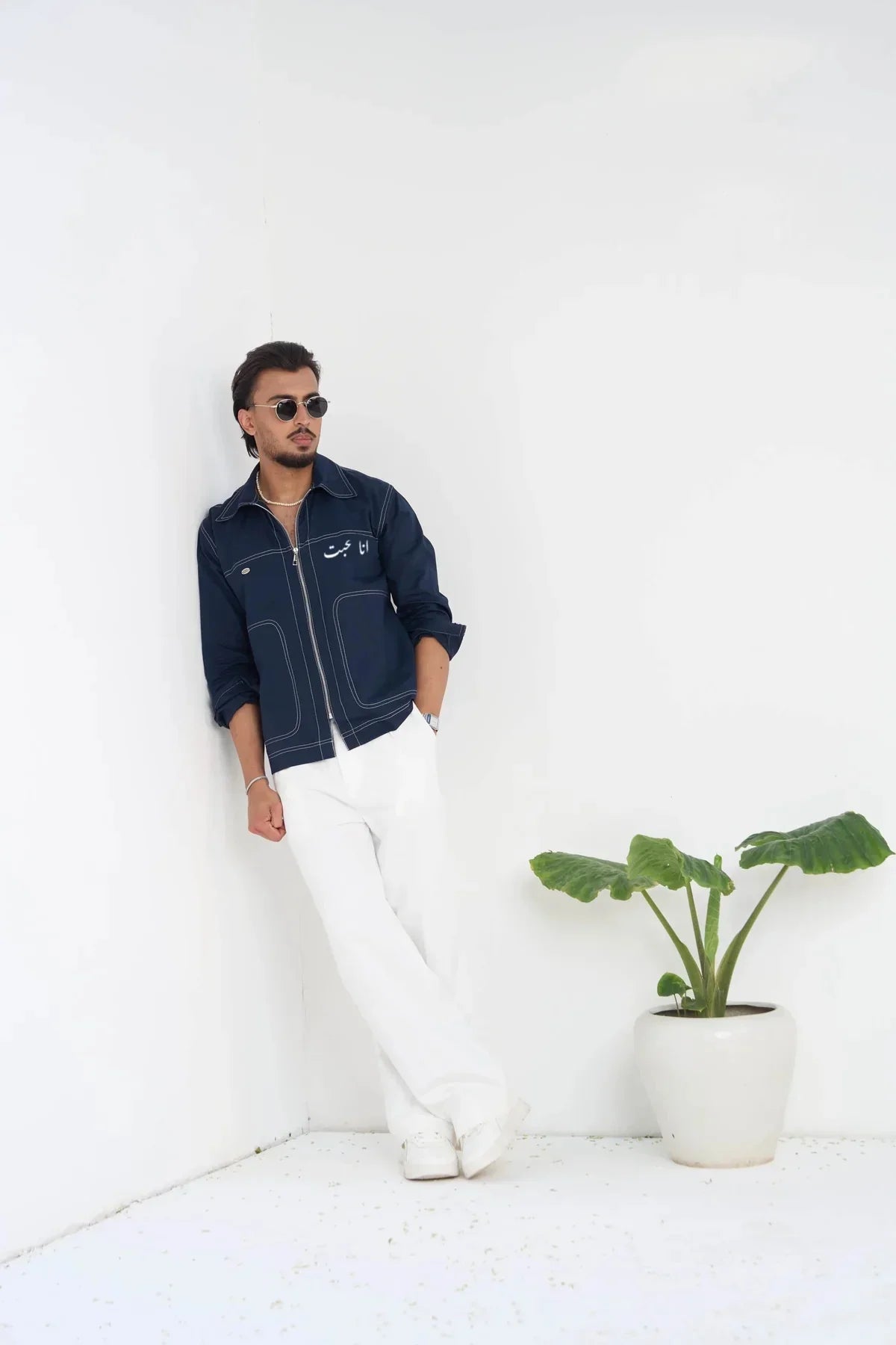 Aham Prema Navy Full Sleeve Shirt