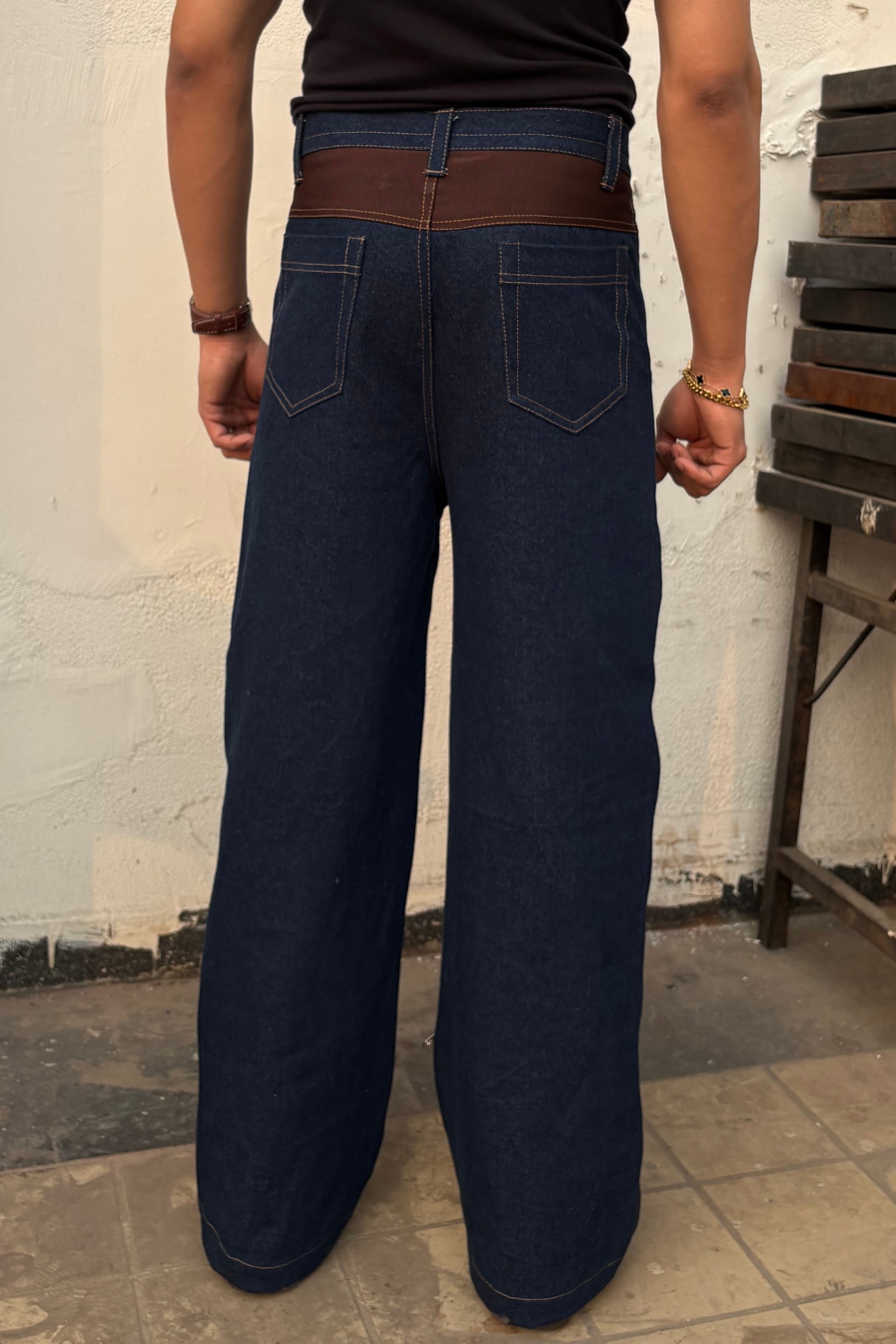 Navy Brown Co-ord Set