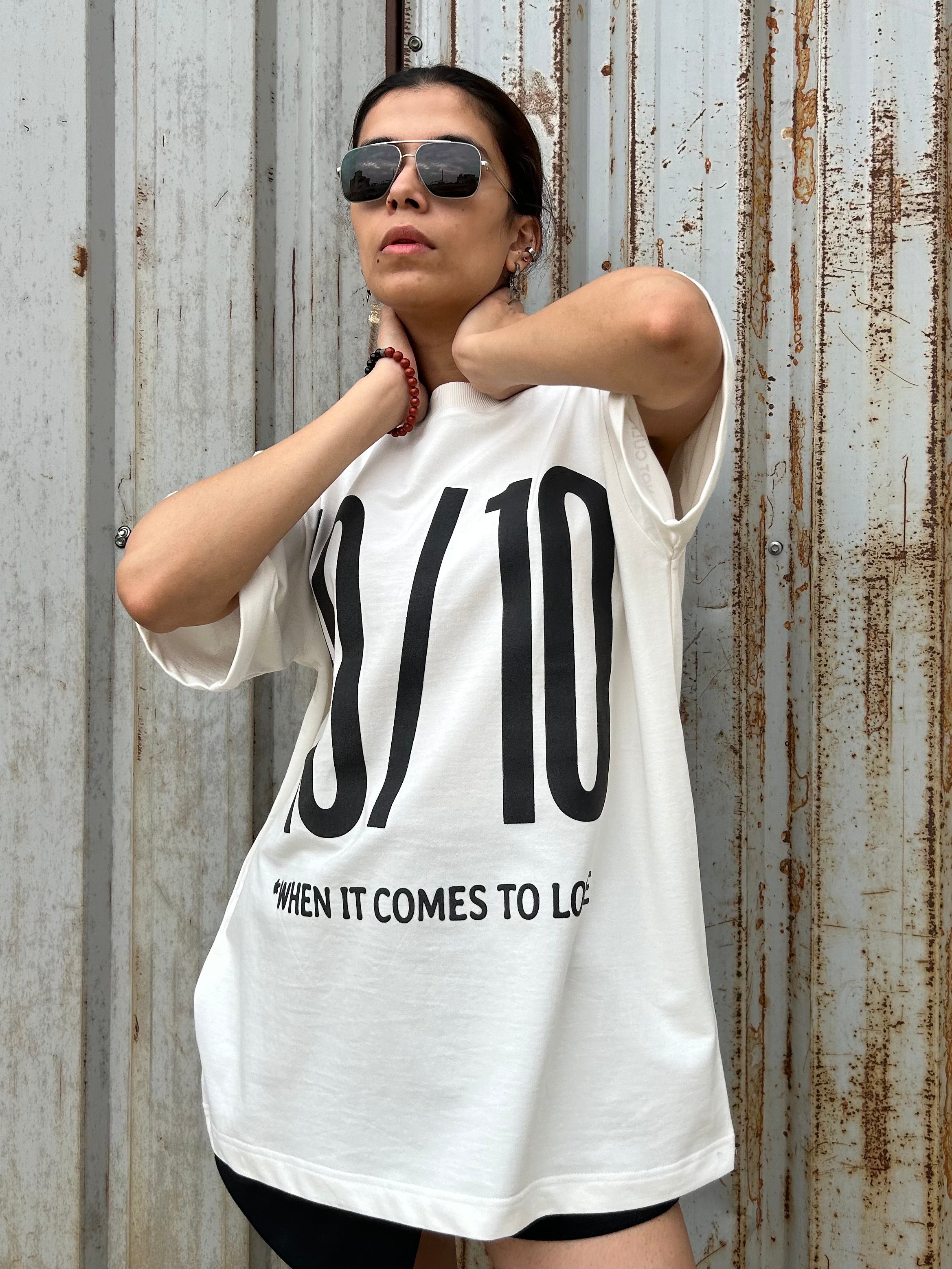 10/10 White Oversized T-Shirt