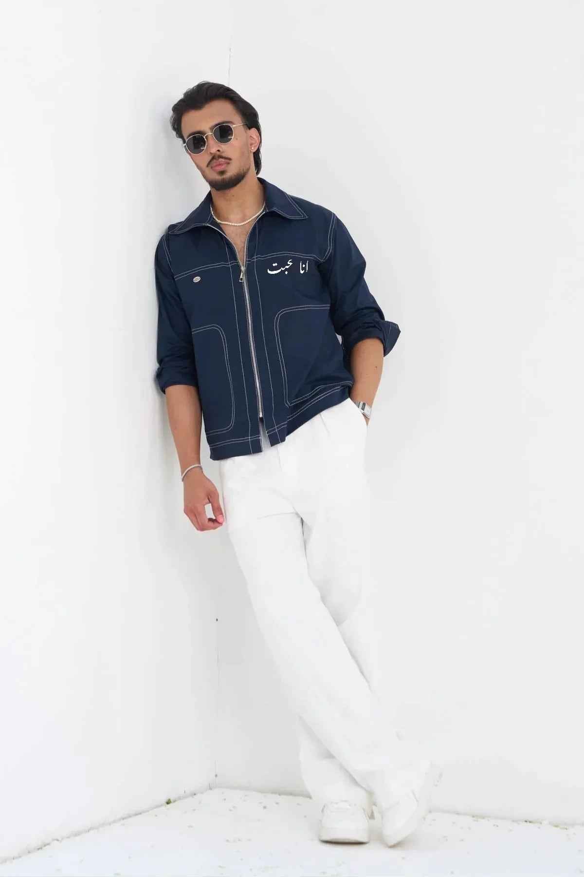 Aham Prema Navy Full Sleeve Shirt