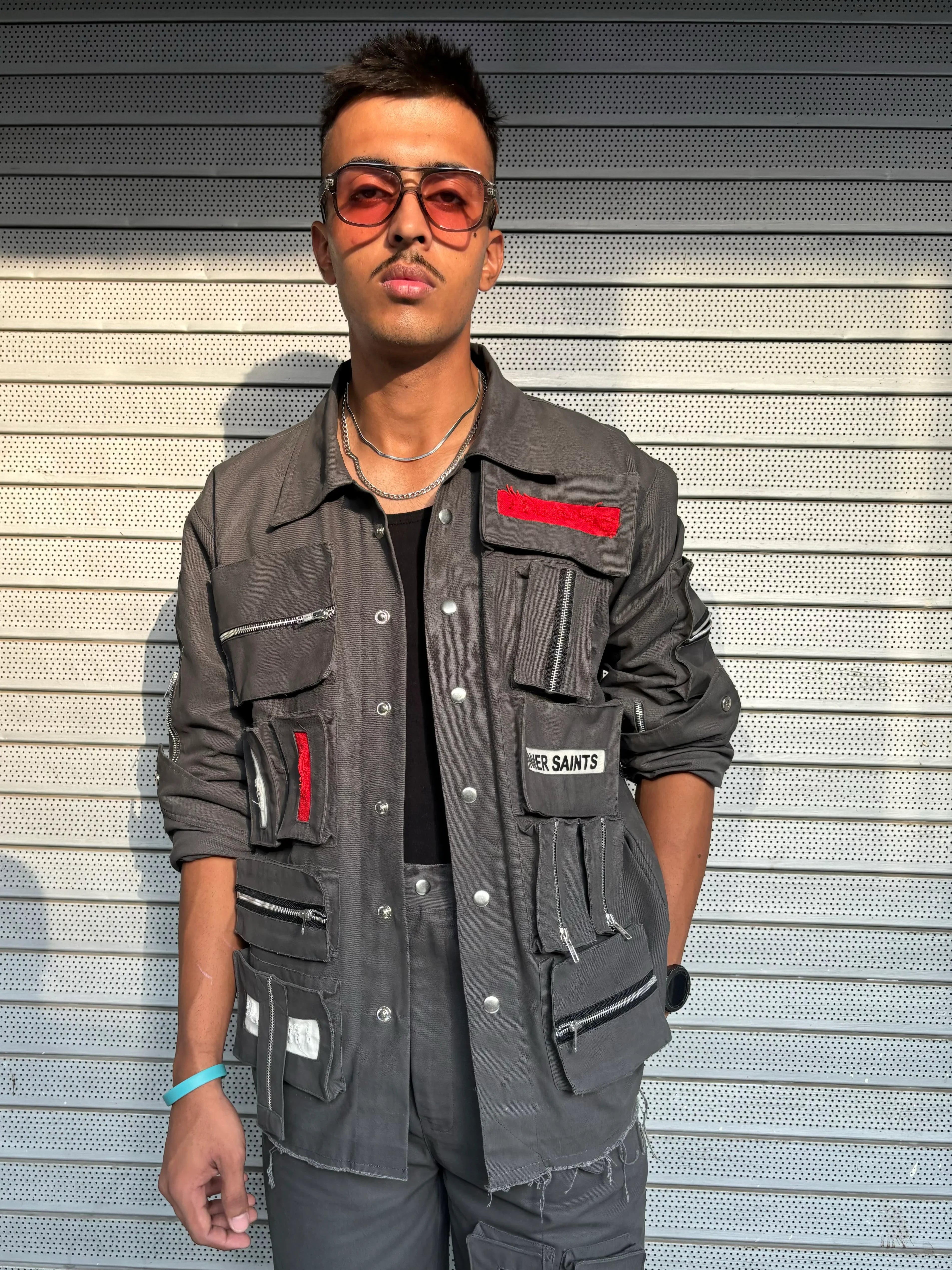 3D Box Grey Unisex Jacket