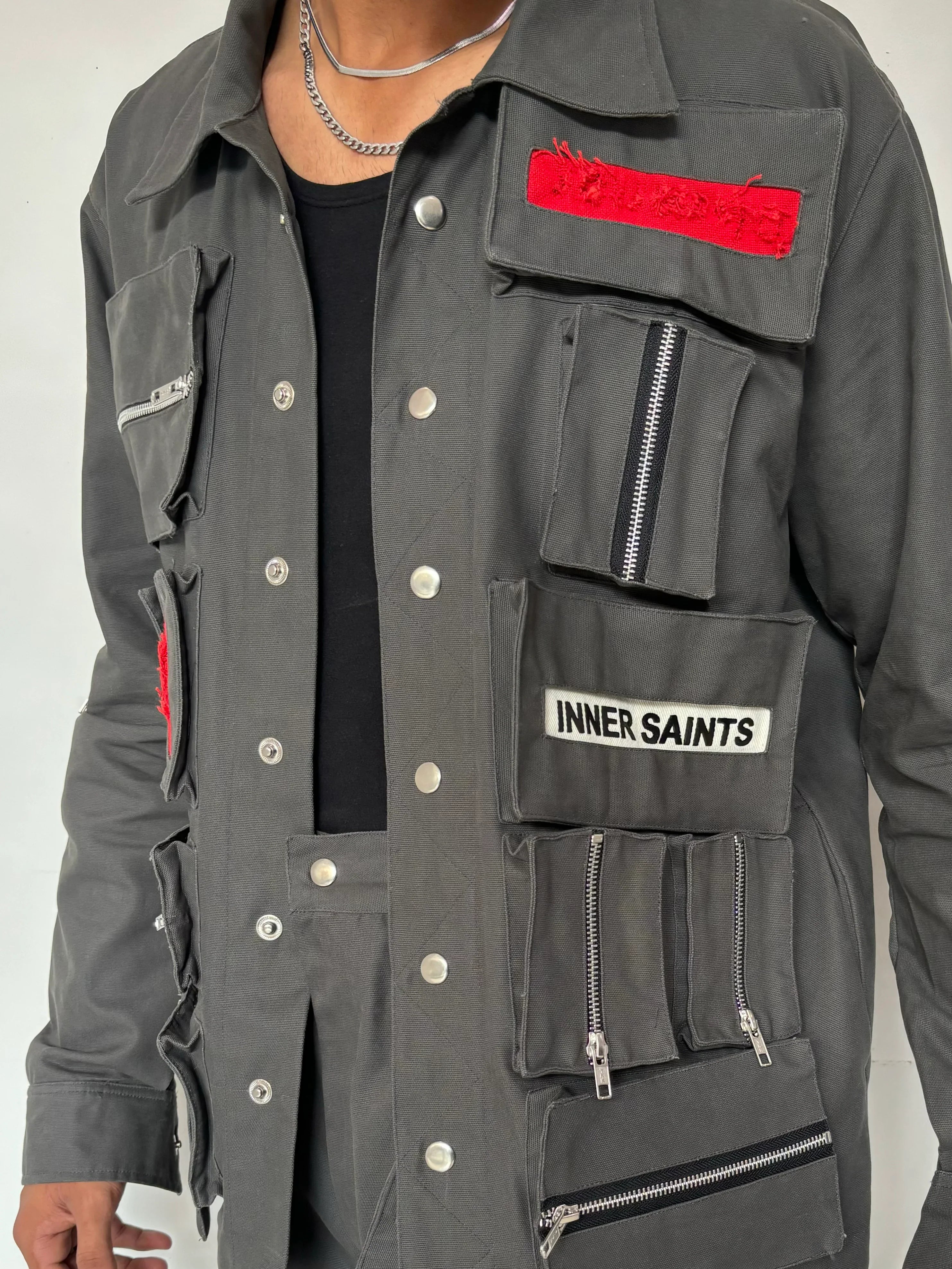 3D Box Grey Unisex Jacket