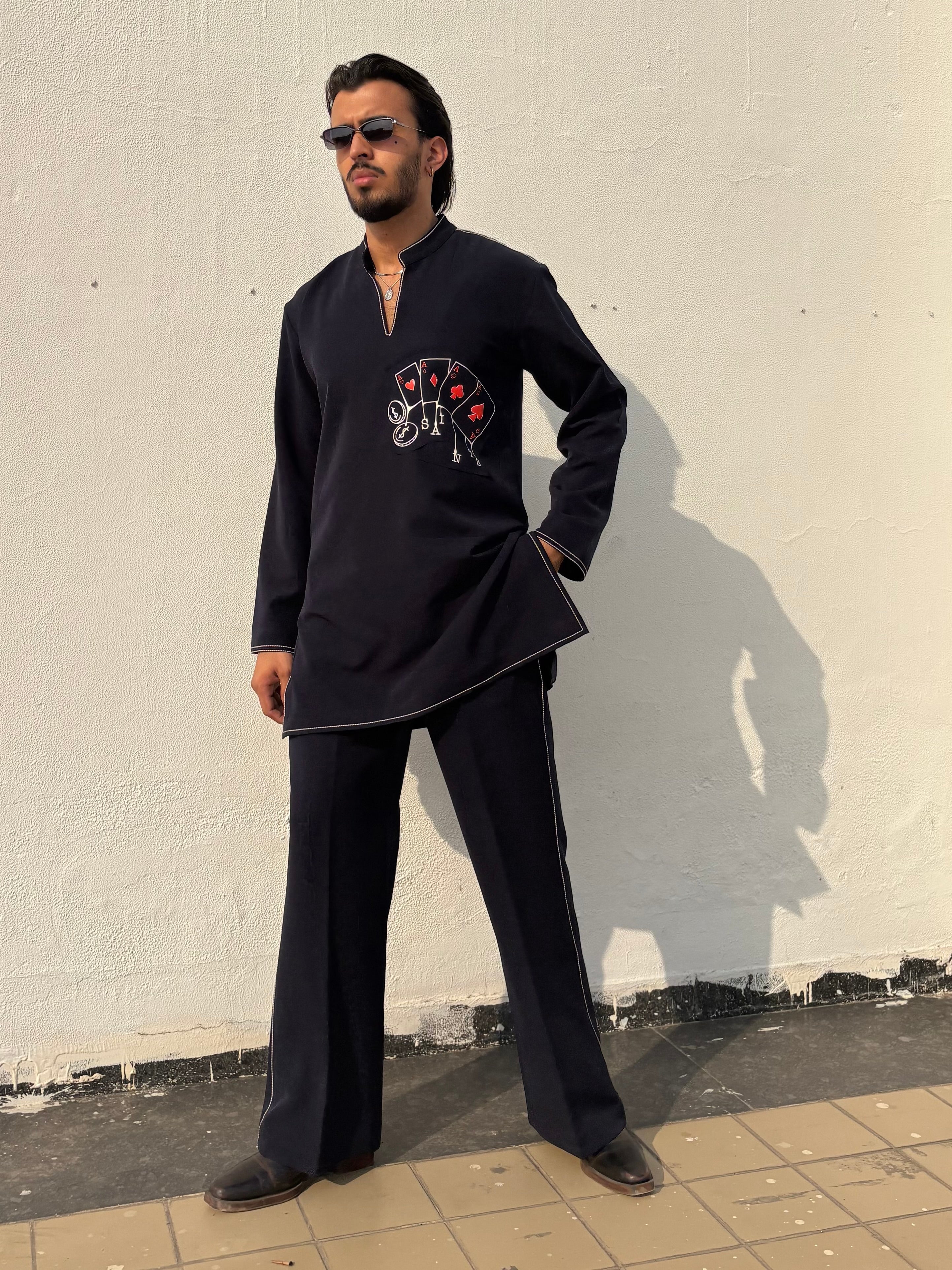 Navy Blue Classic Kurta Co-ord