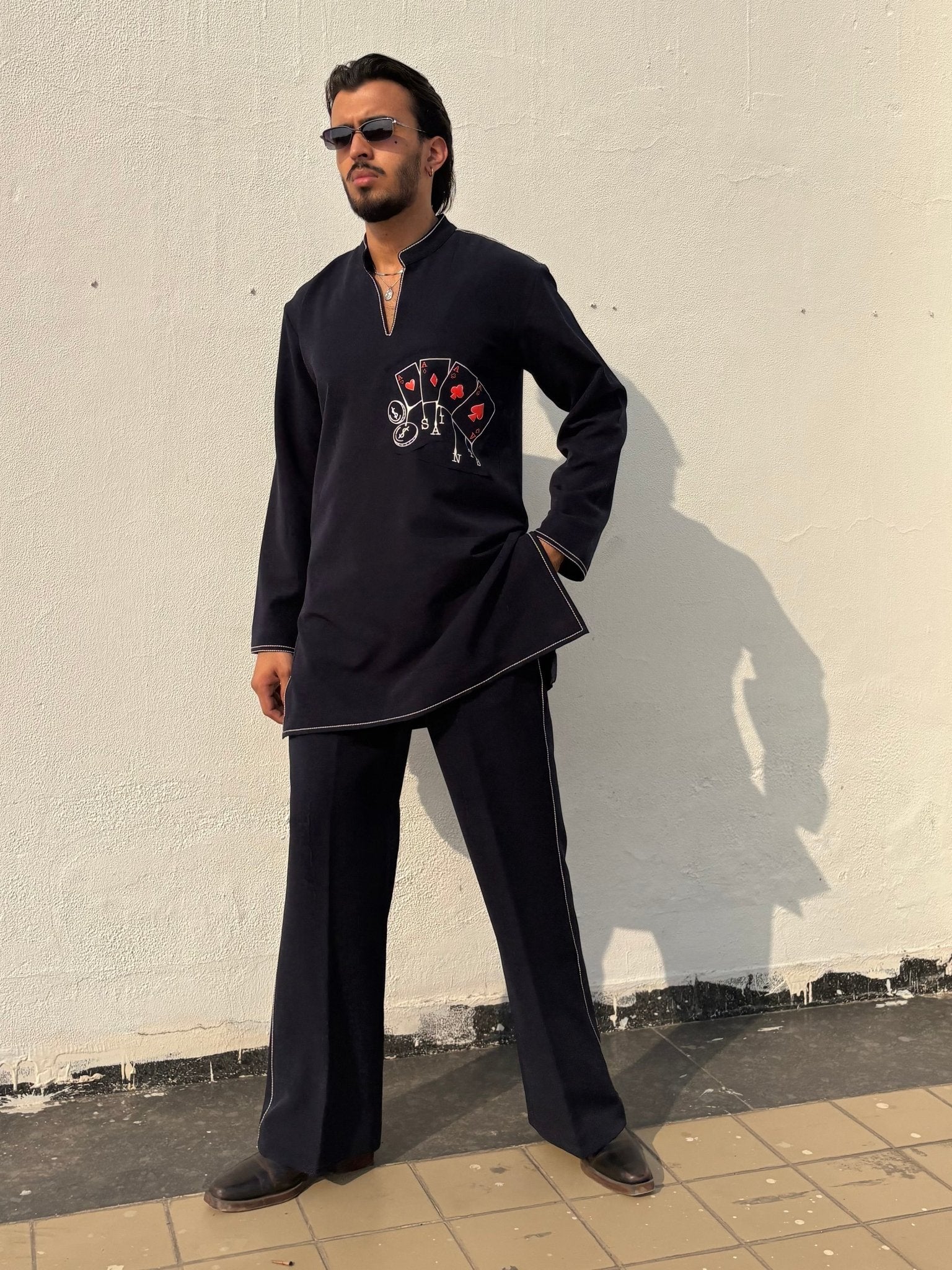 Navy Blue Classic Kurta Co-ord