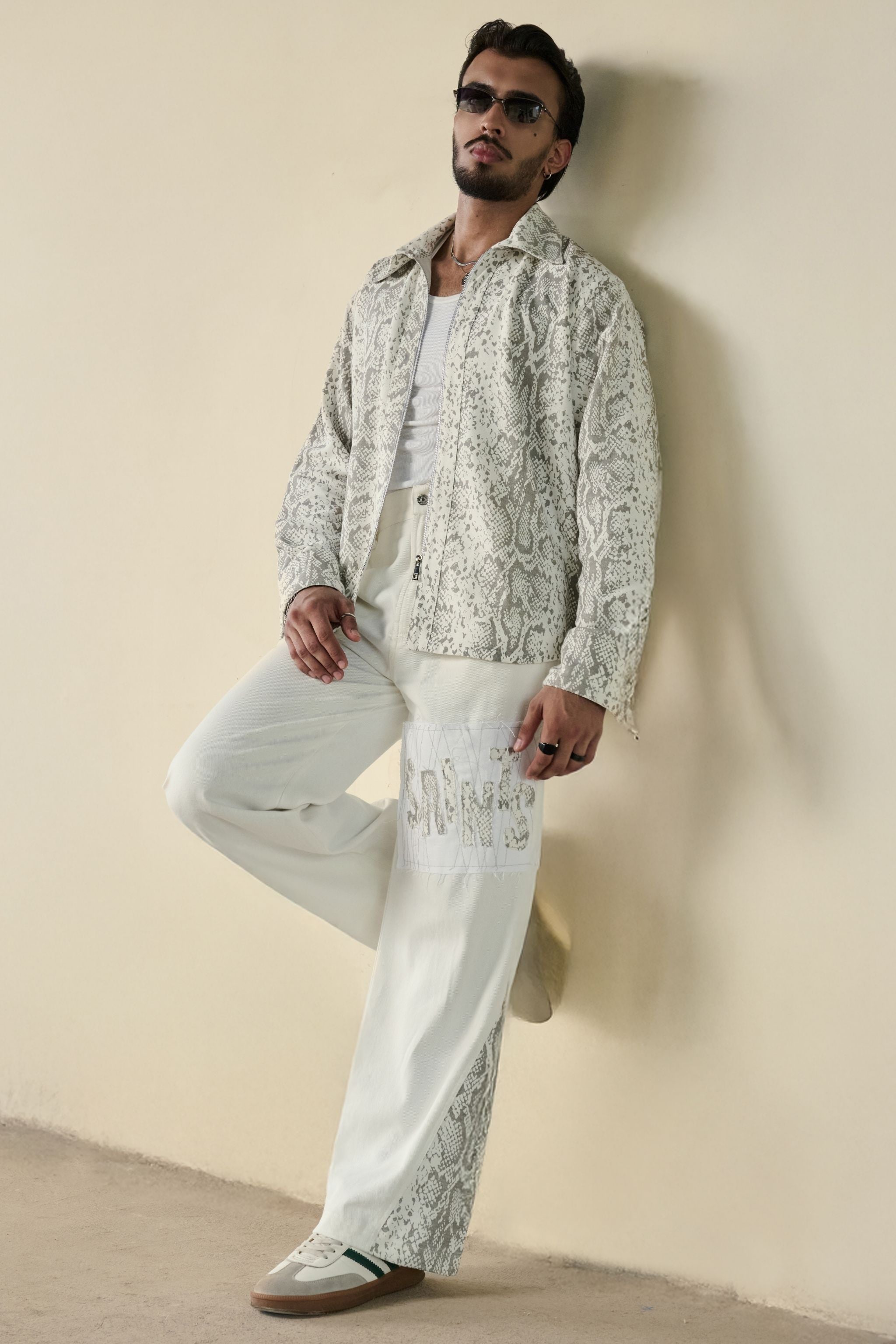 Snakeskin Print Shirt & Pants Set