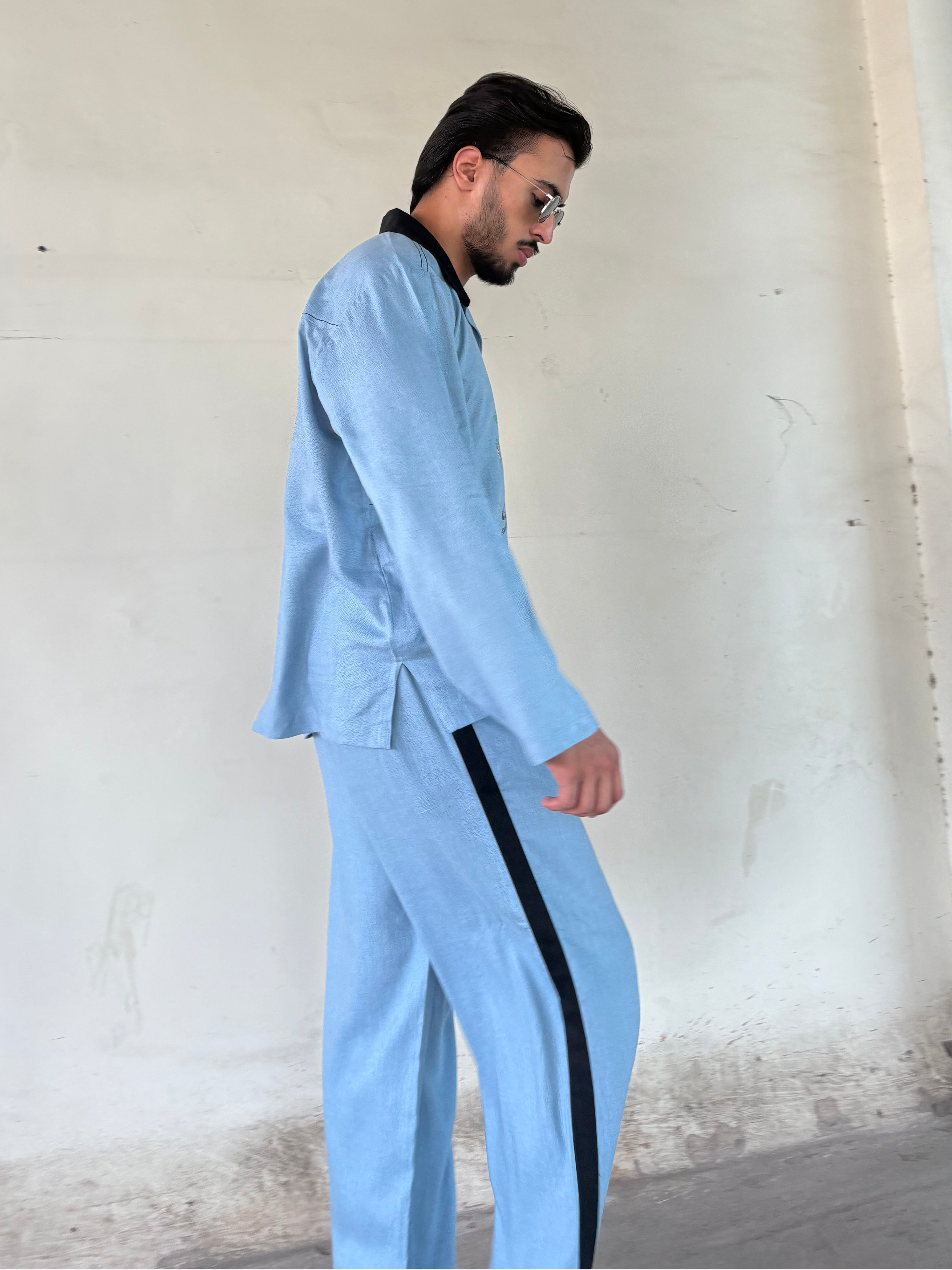 Legends Blue Linen Co-ord set