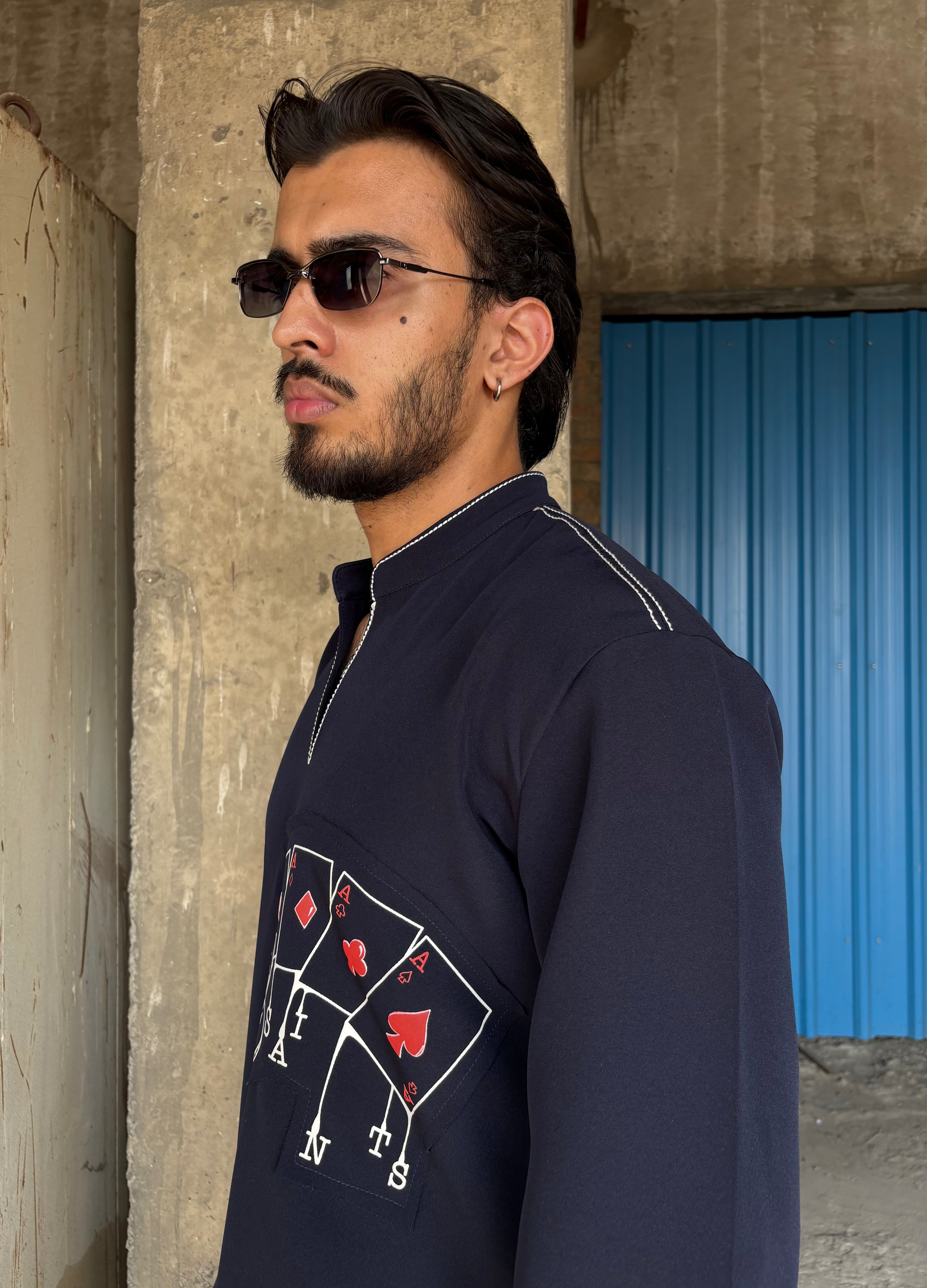 Navy Blue Classic Kurta Co-ord
