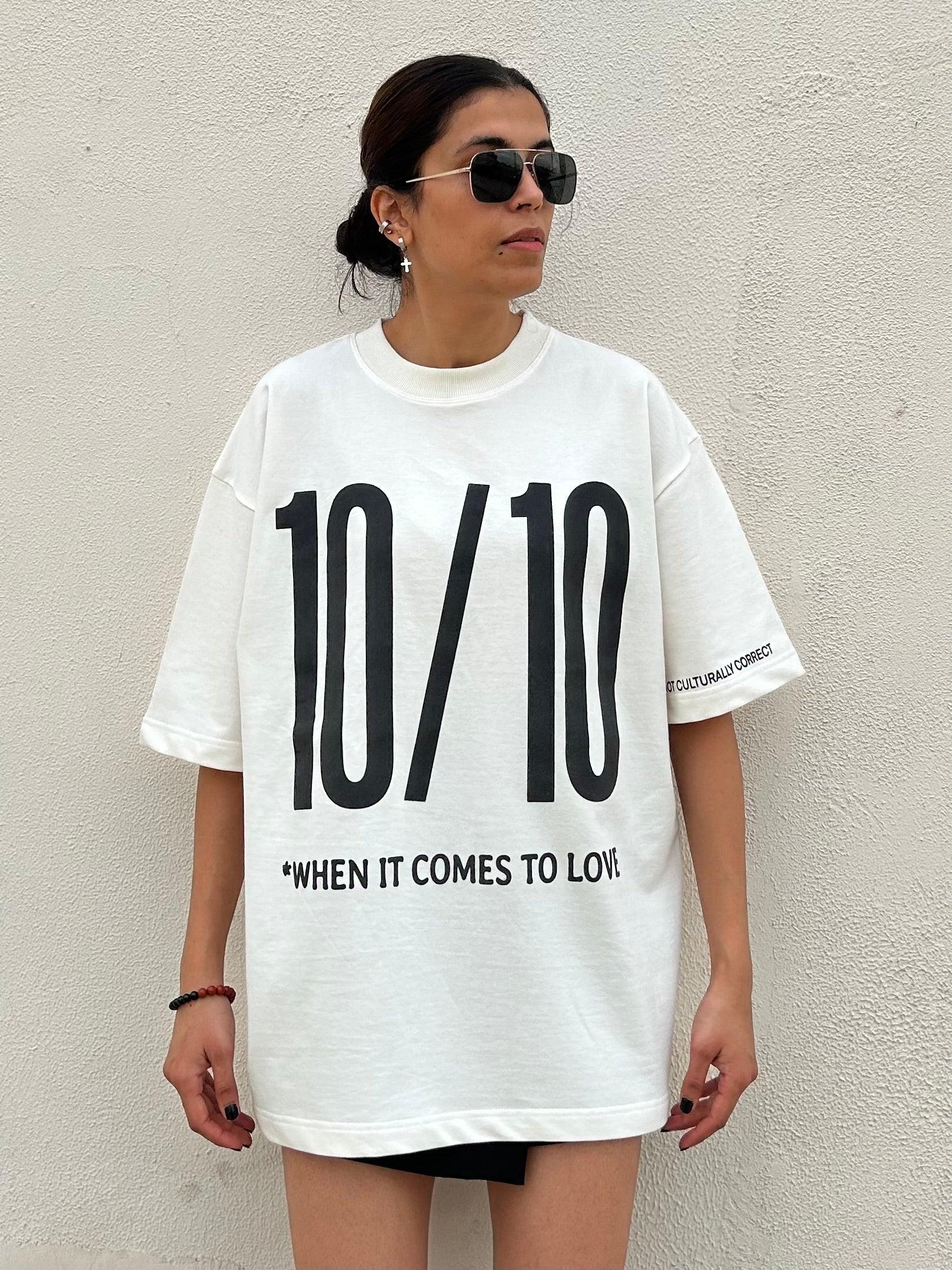 10/10 White Oversized T-Shirt