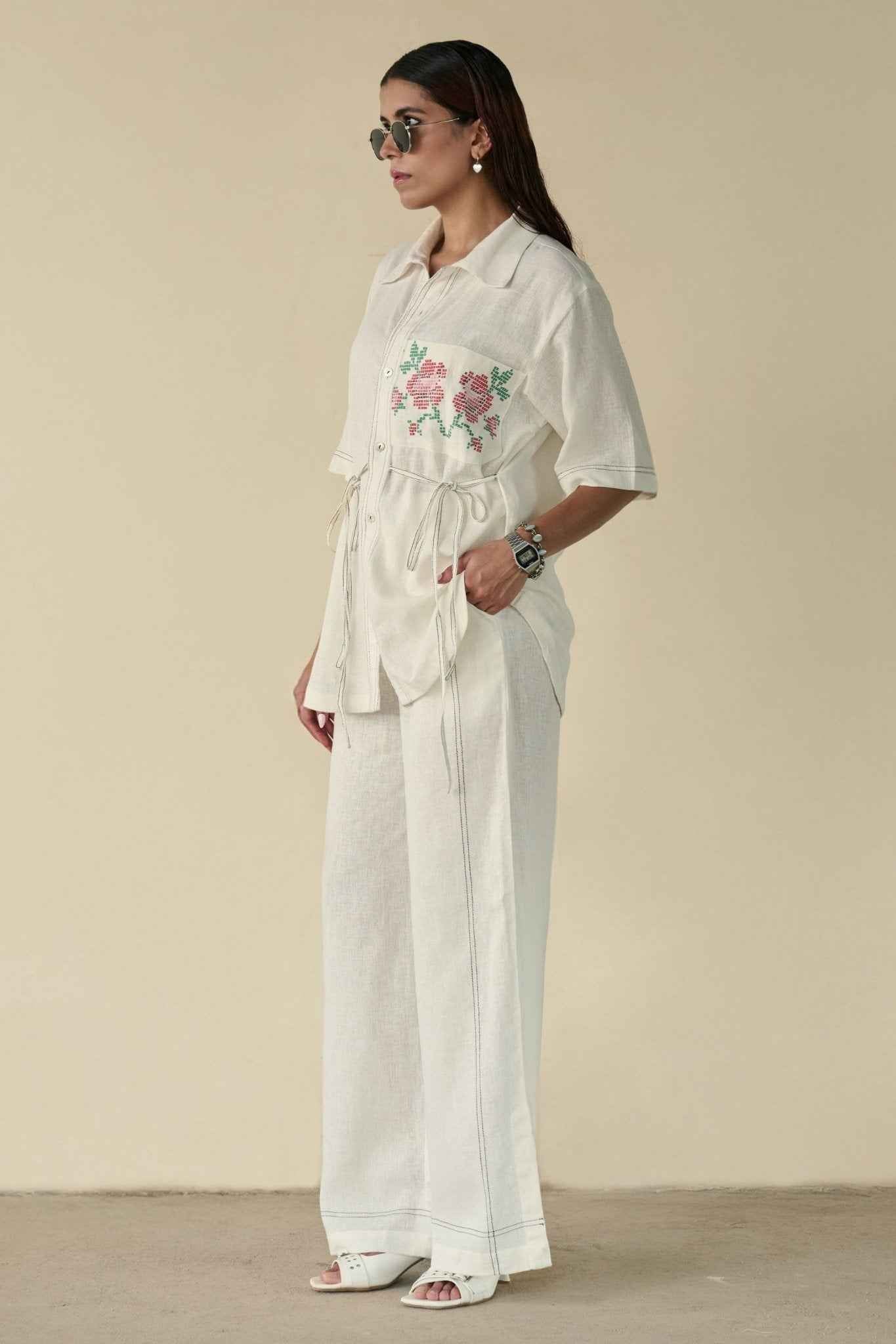 Ivory Bloom Linen Set