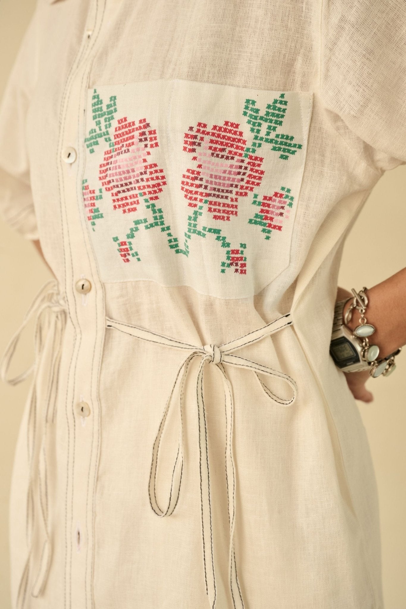 Ivory Bloom Linen Set