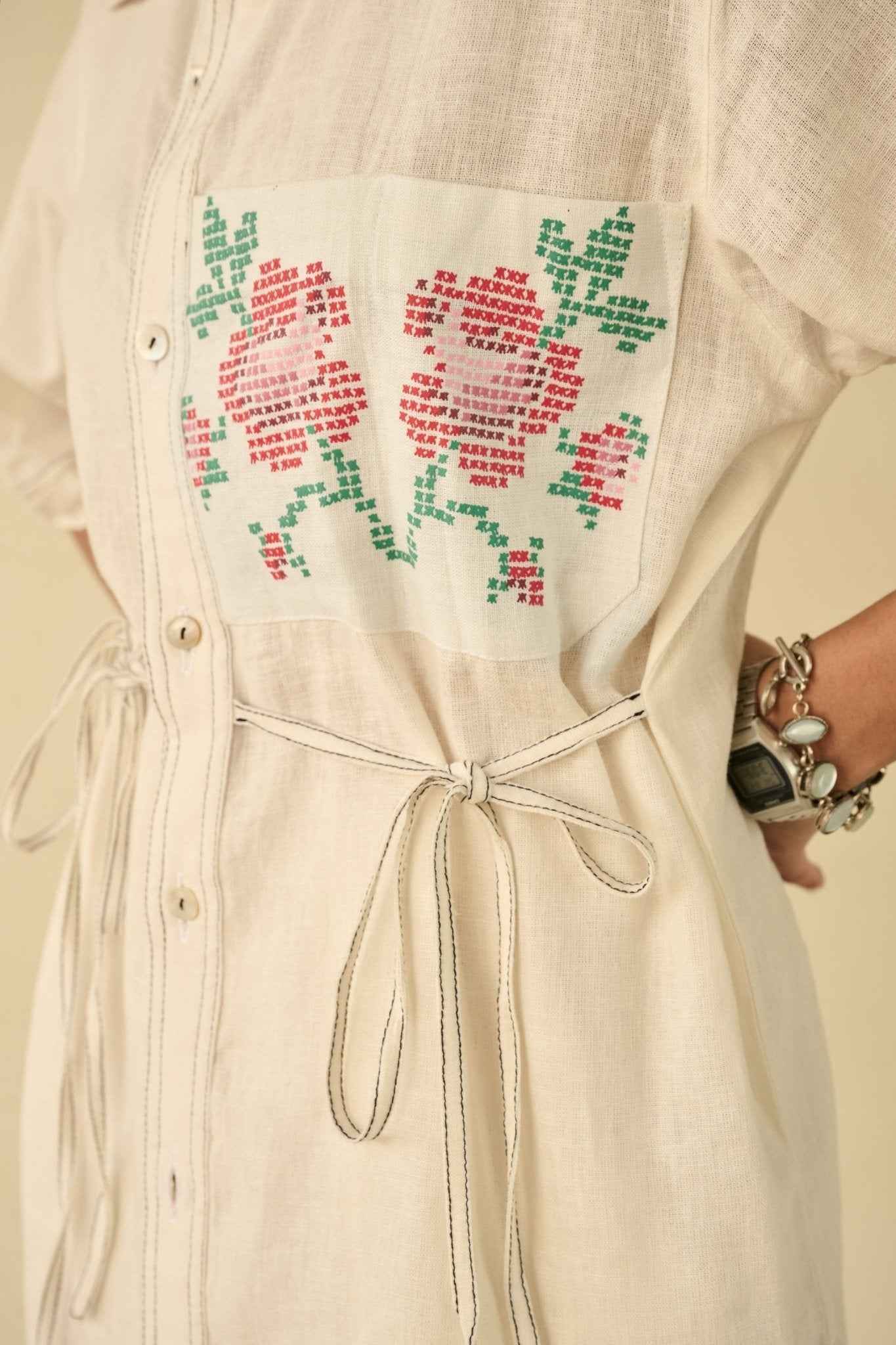 Ivory Bloom Linen Set
