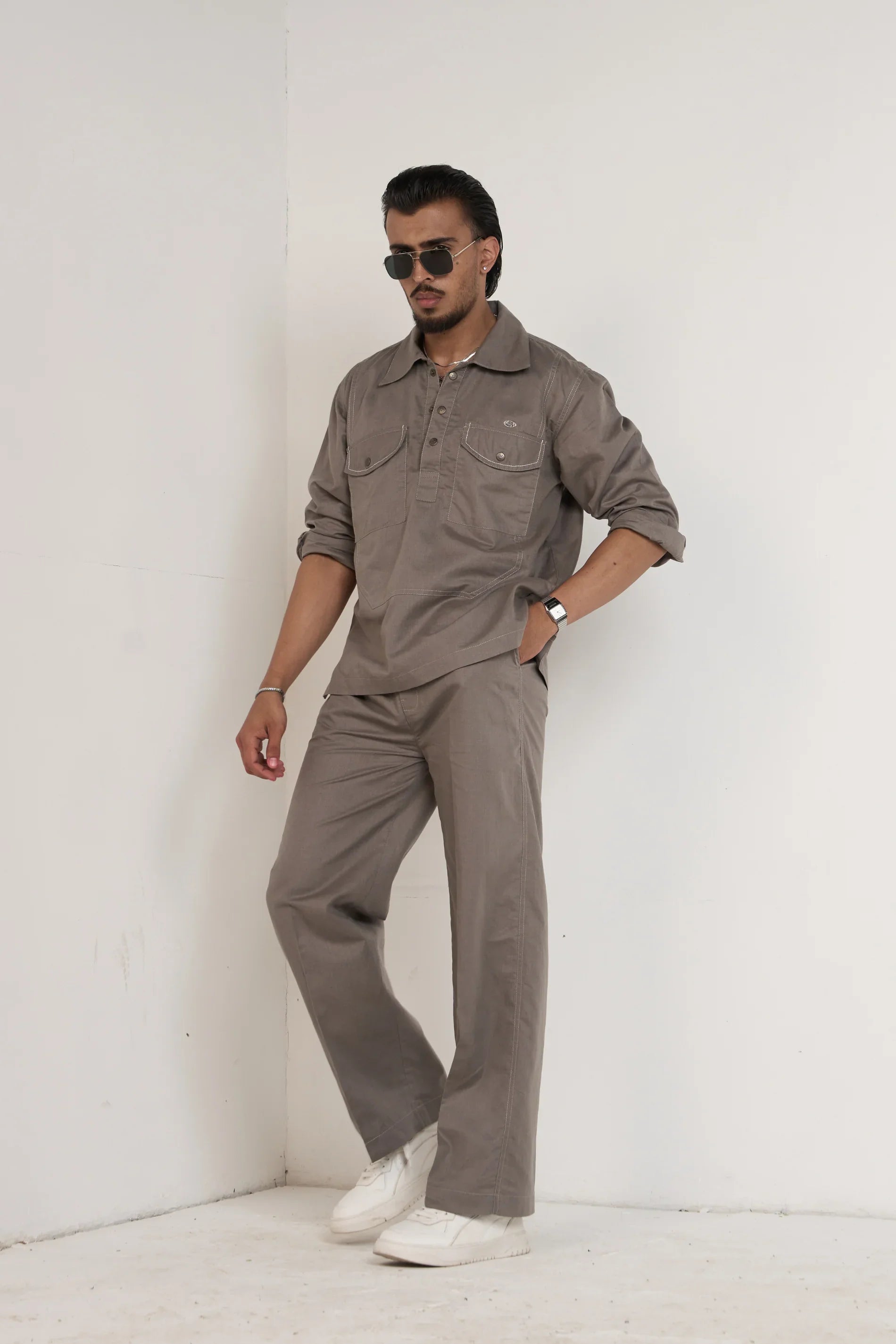 Grey Essential Men Co-ord Set