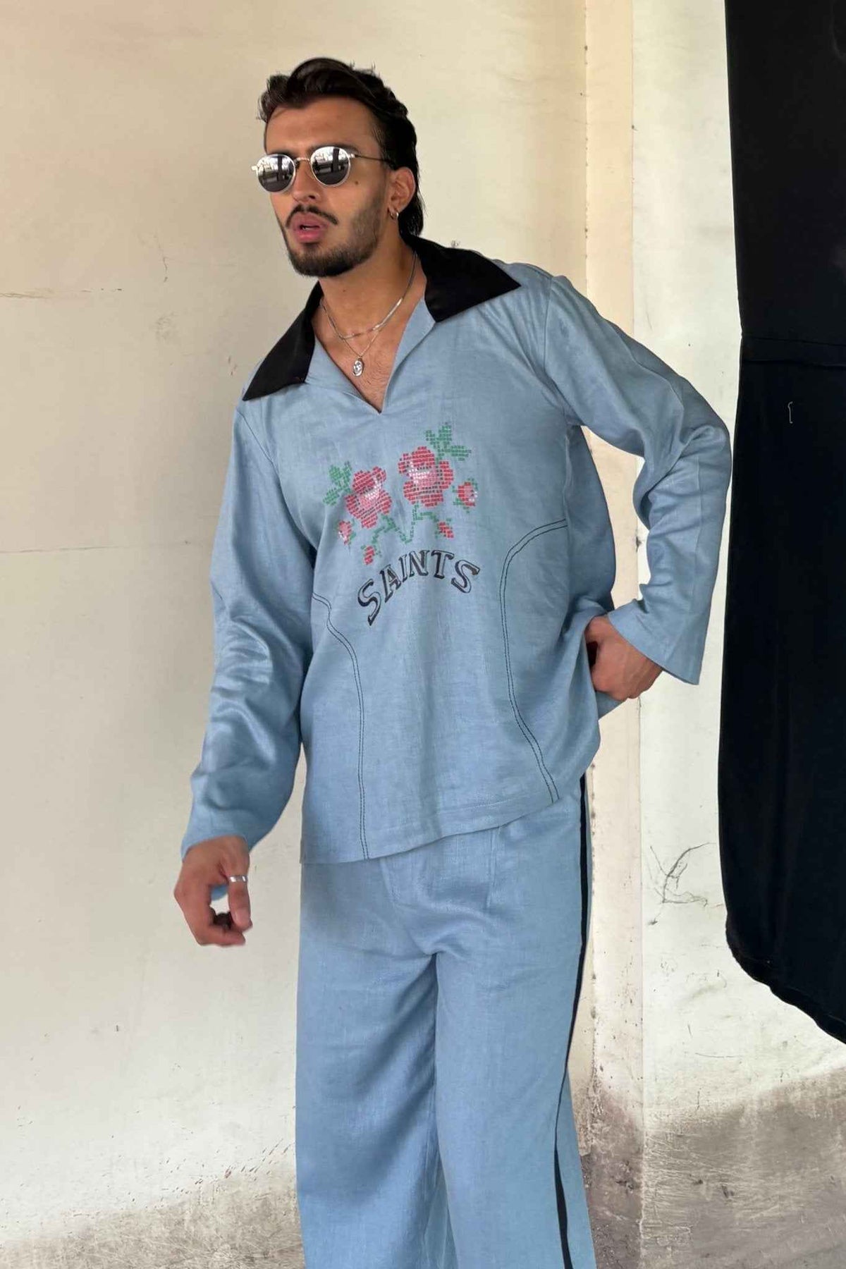 Legends Blue Linen Co-ord set