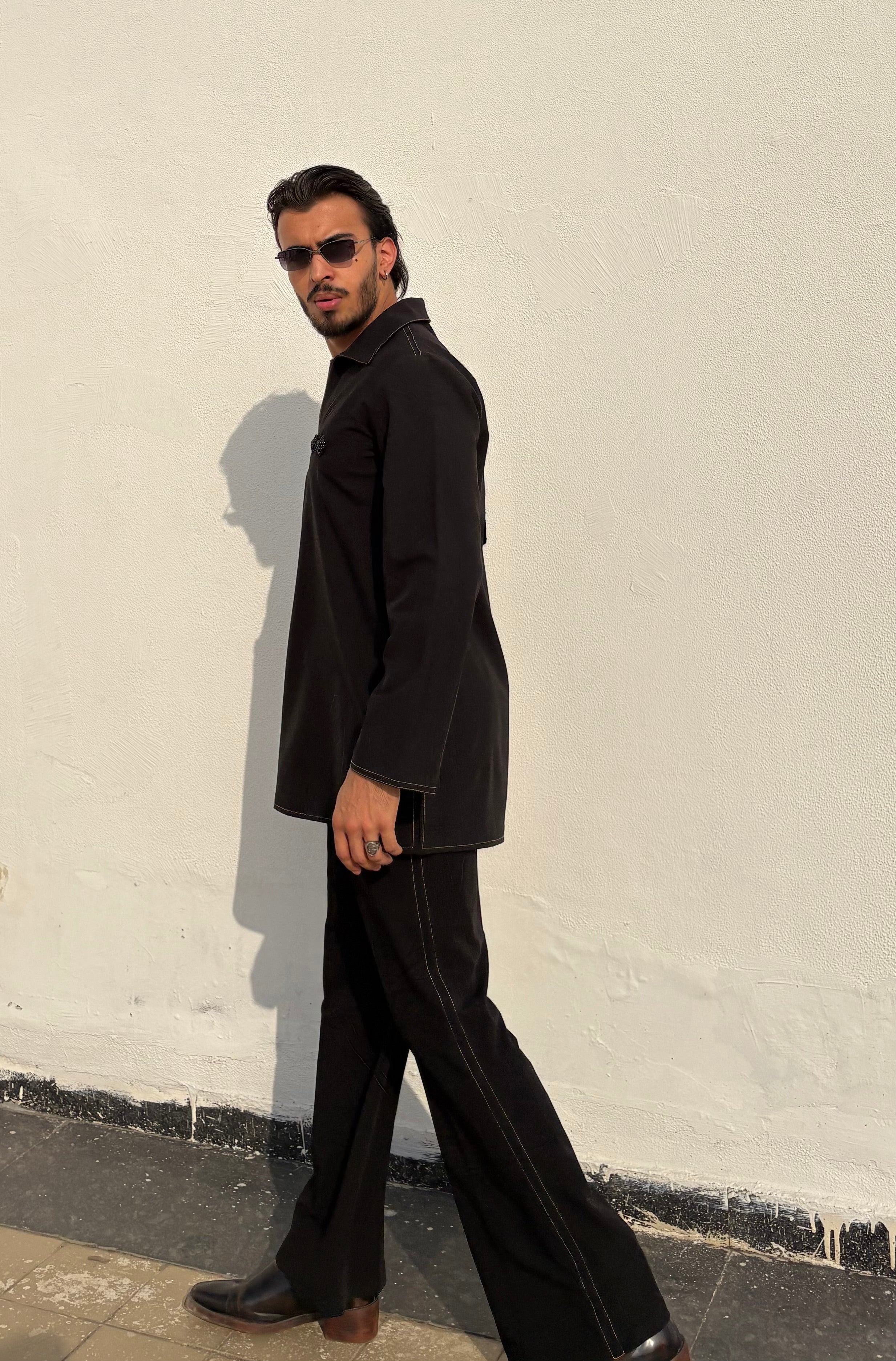 Black Classic Kurta Co-ord