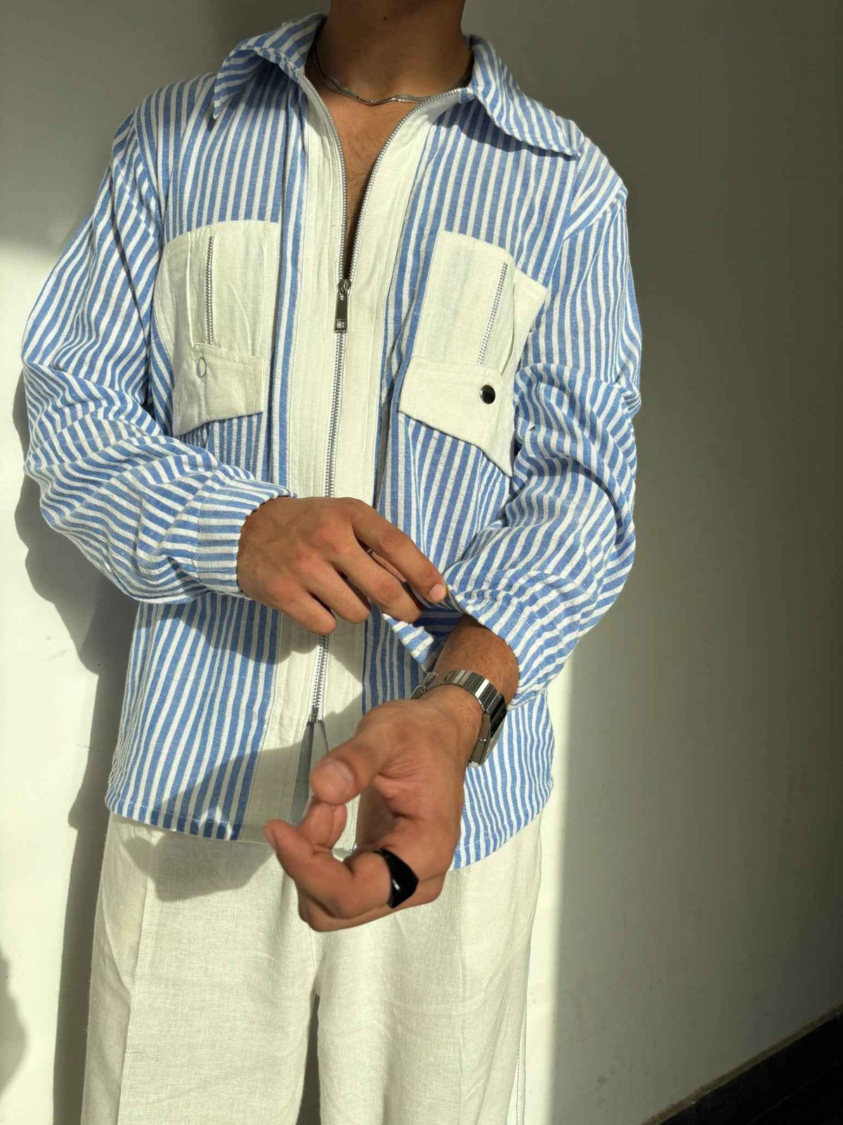 Blue Striped Shirt