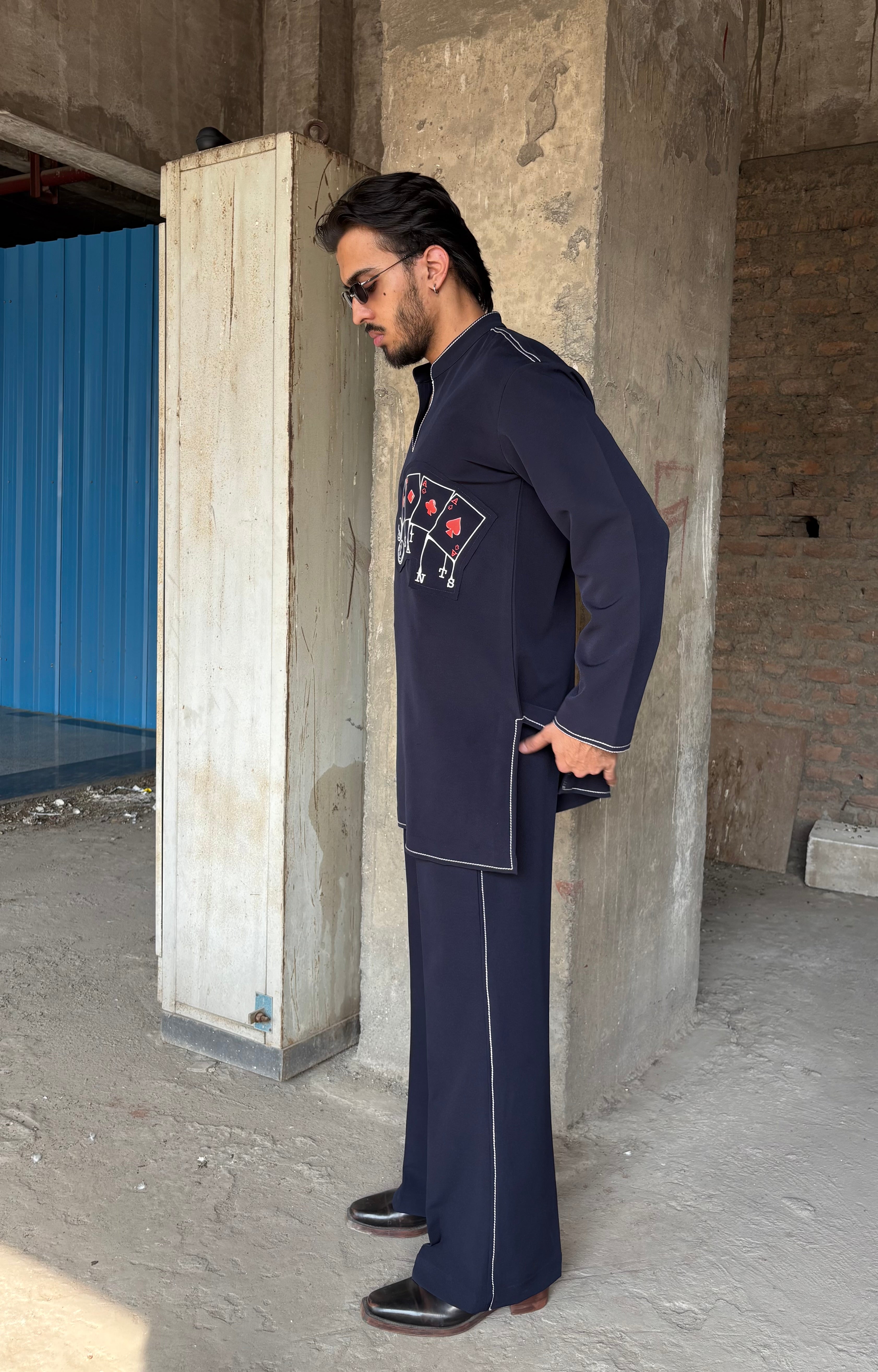 Navy Blue Classic Kurta Co-ord