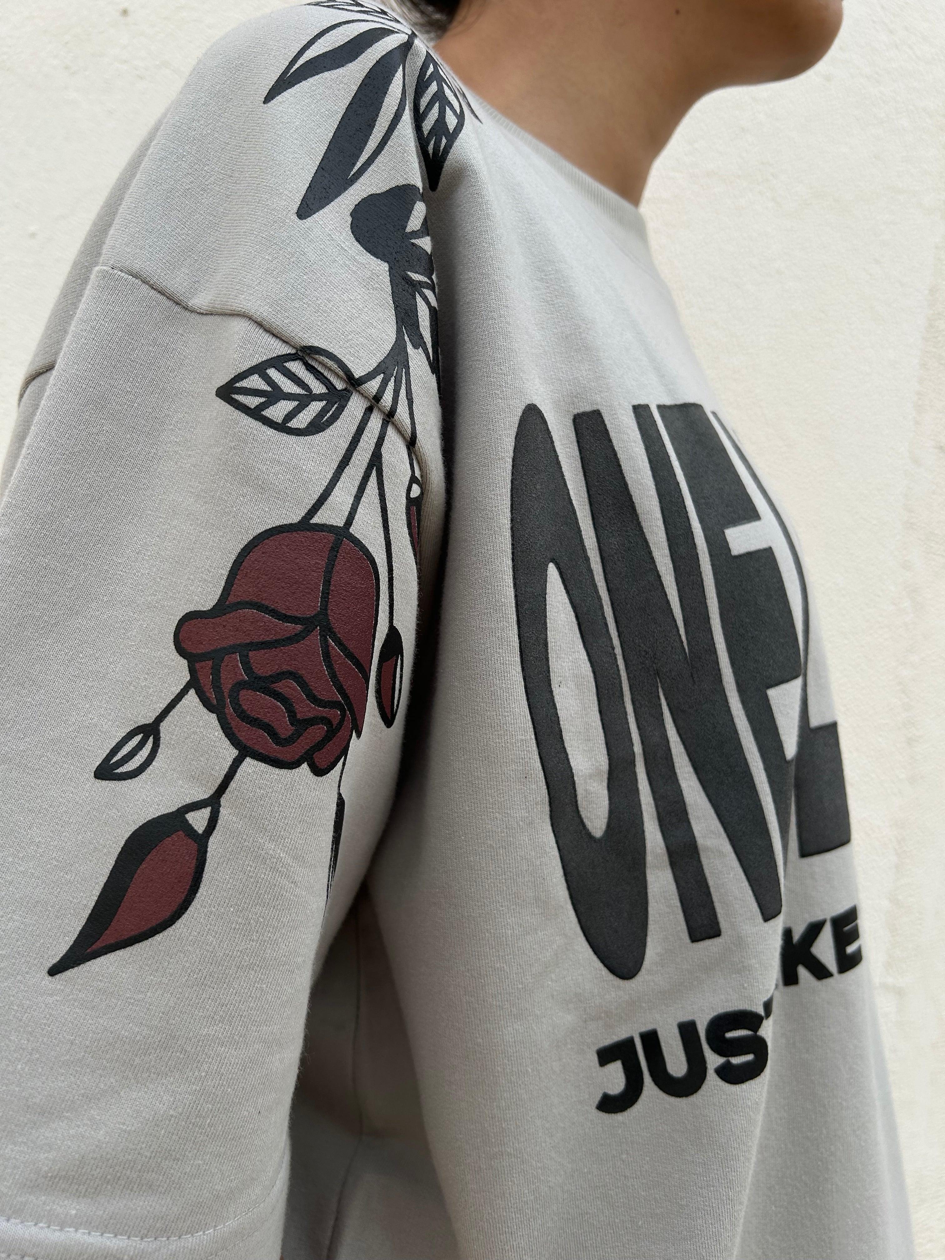 One Last Time Smoke Grey Oversized T-Shirt