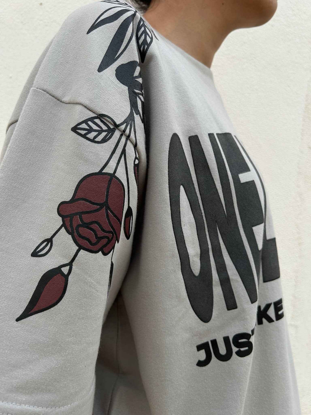 One Last Time Smoke Grey Oversized T-Shirt