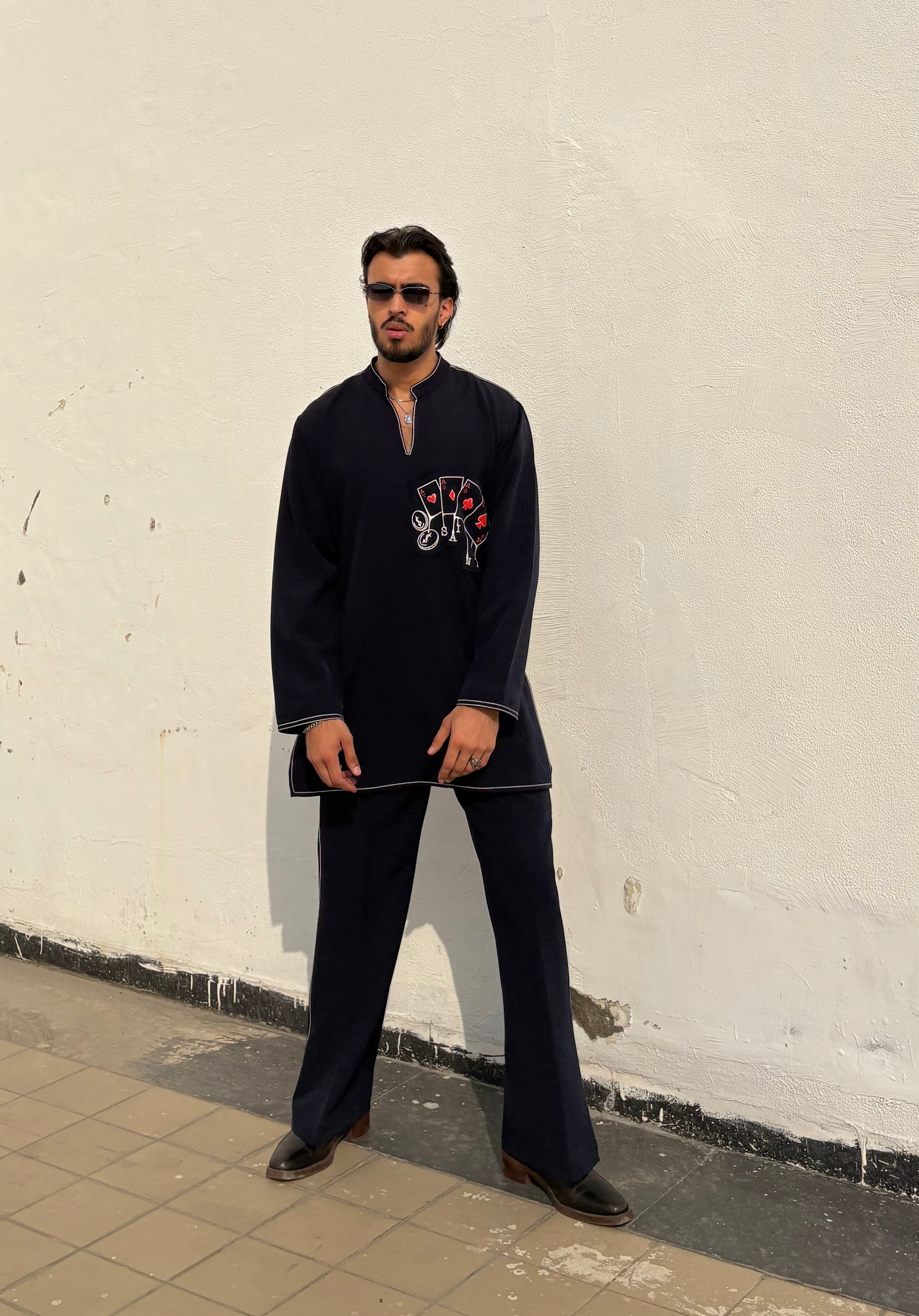 Navy Blue Classic Kurta Co-ord