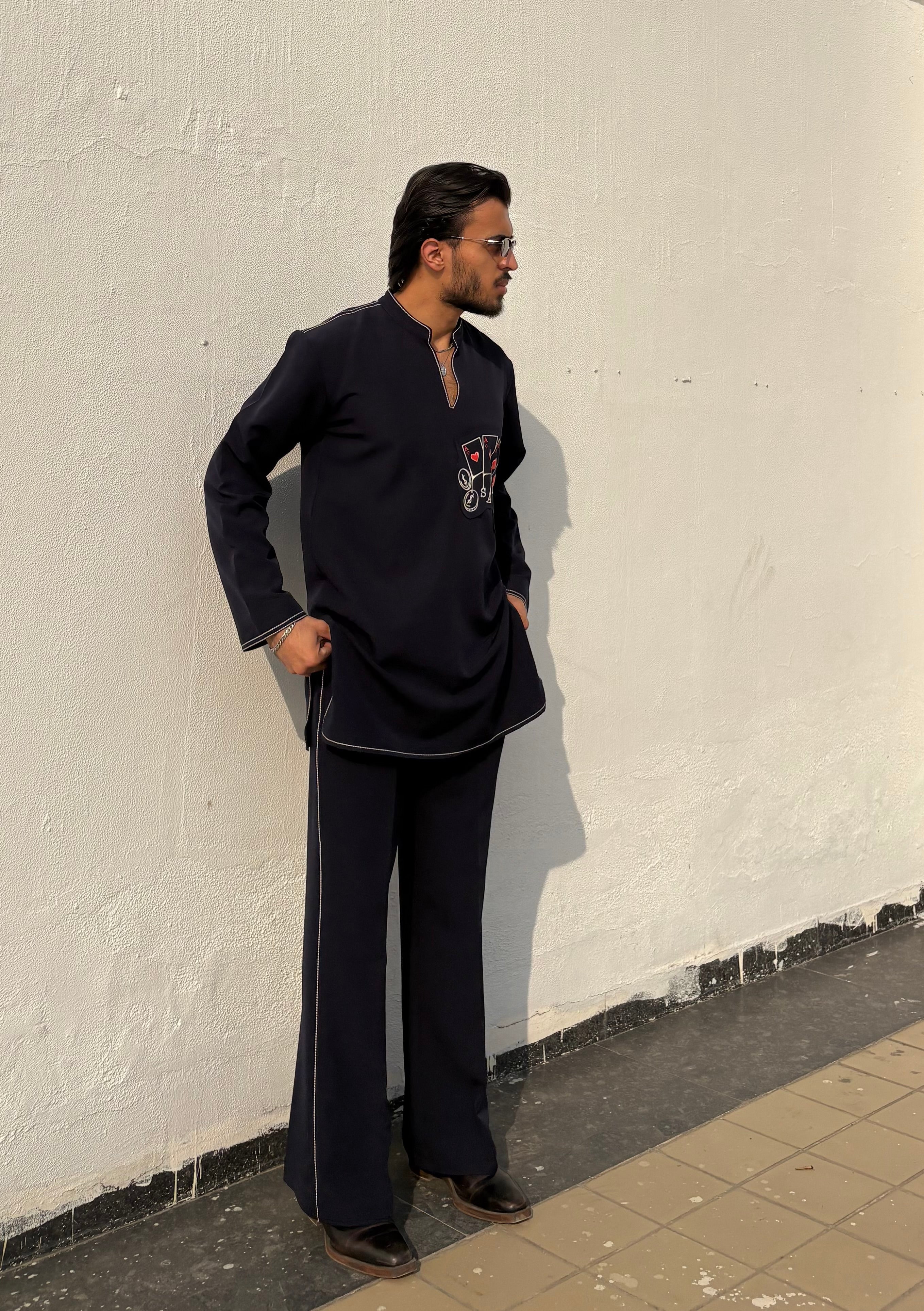 Navy Blue Classic Kurta Co-ord