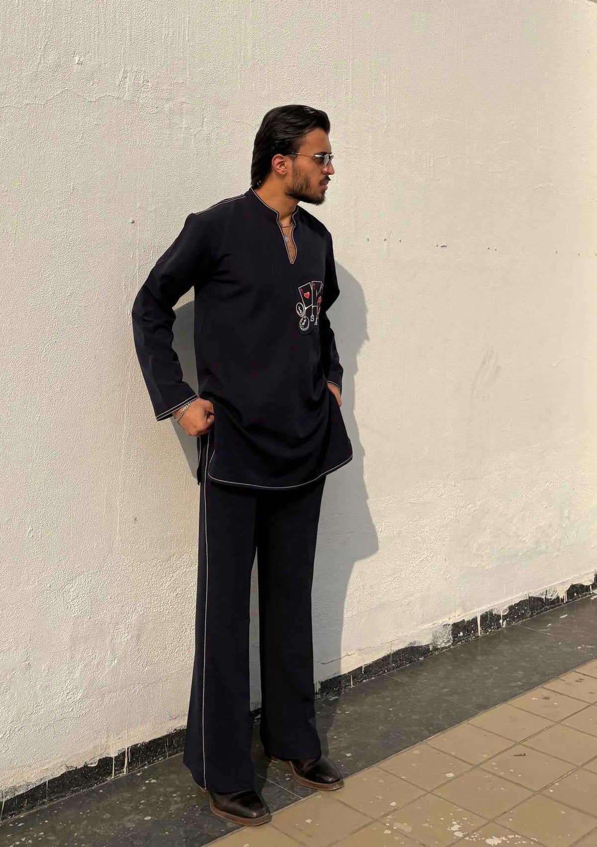 Navy Blue Classic Kurta Co-ord