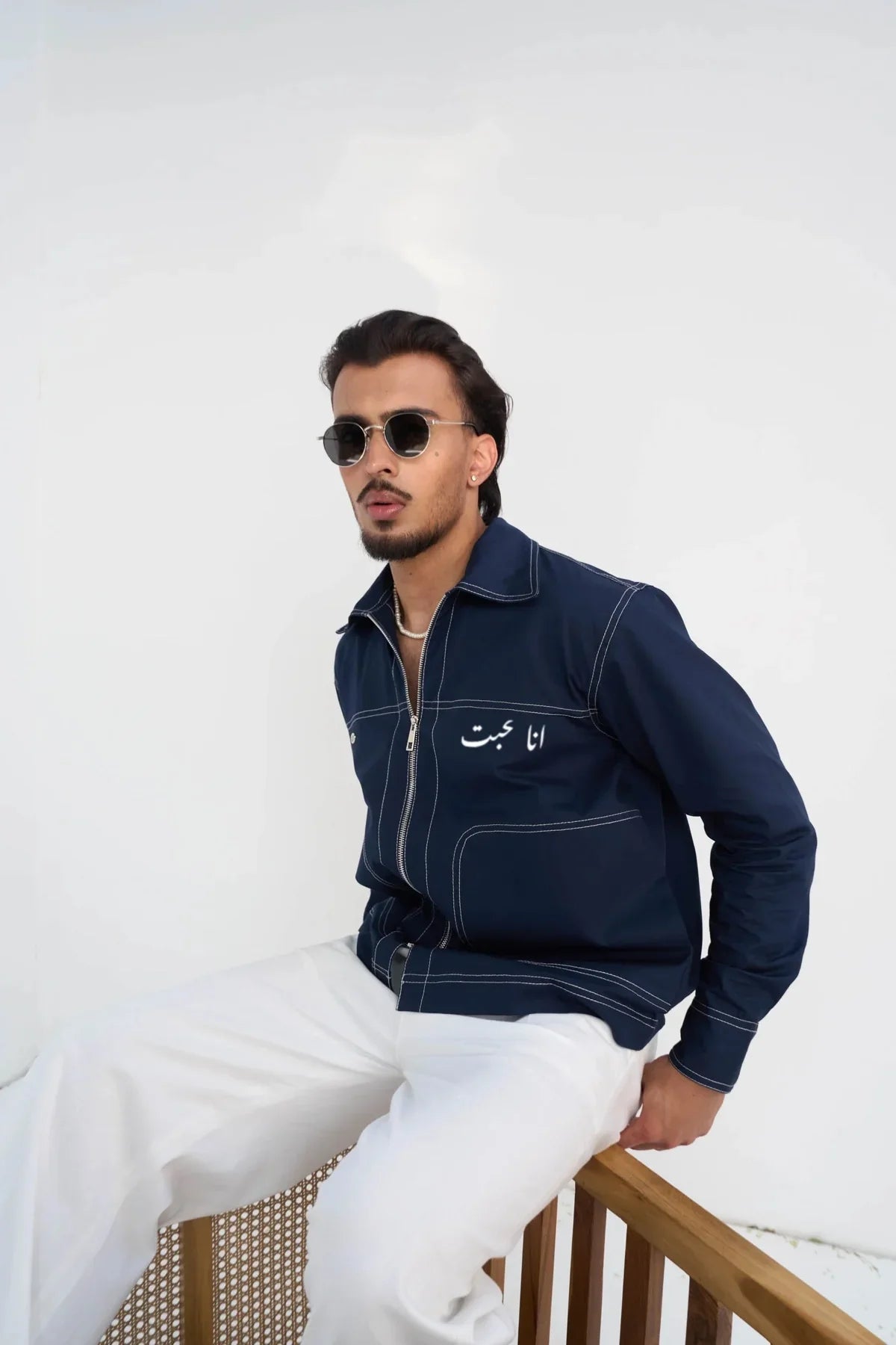 Aham Prema Navy Full Sleeve Shirt