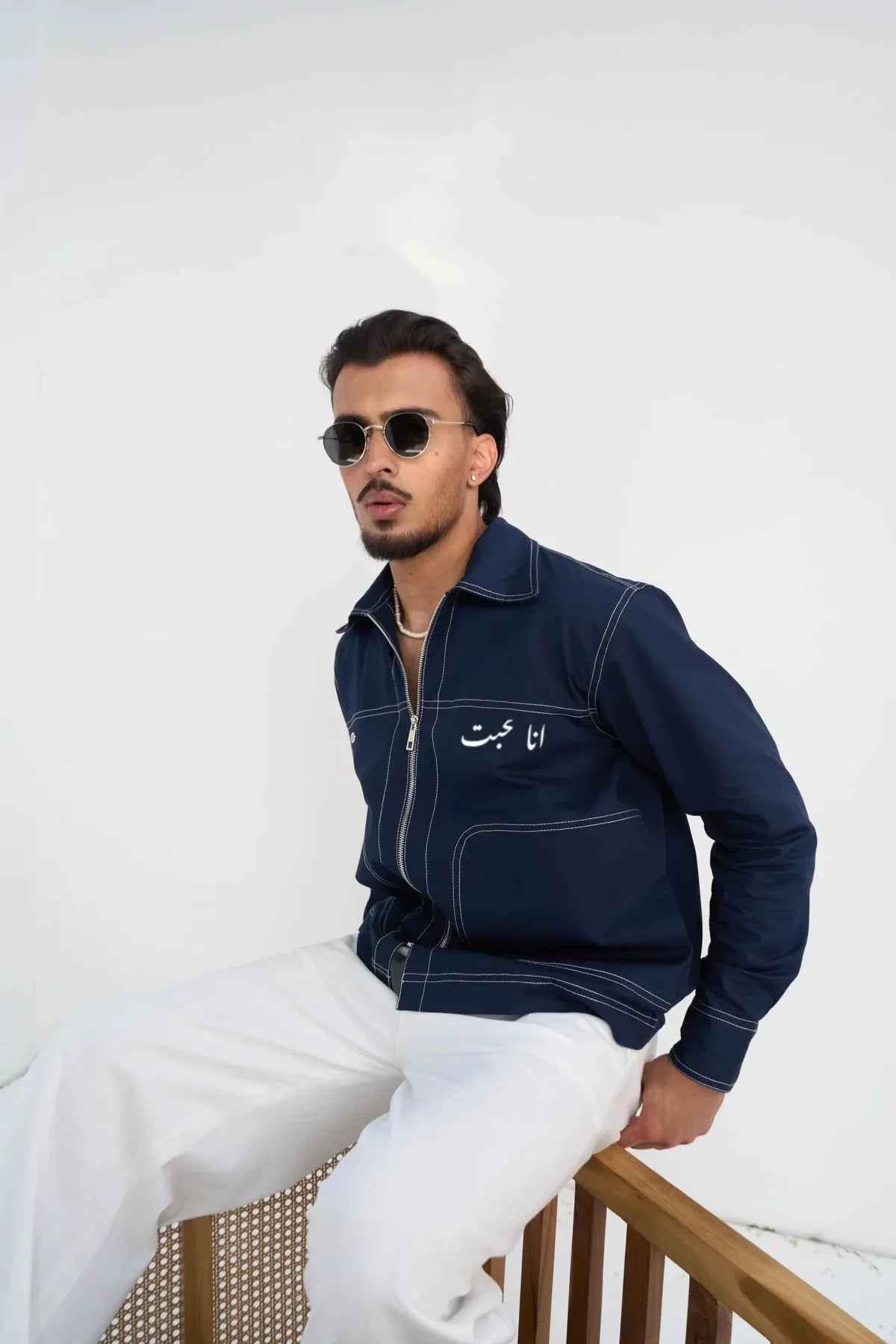 Aham Prema Navy Full Sleeve Shirt