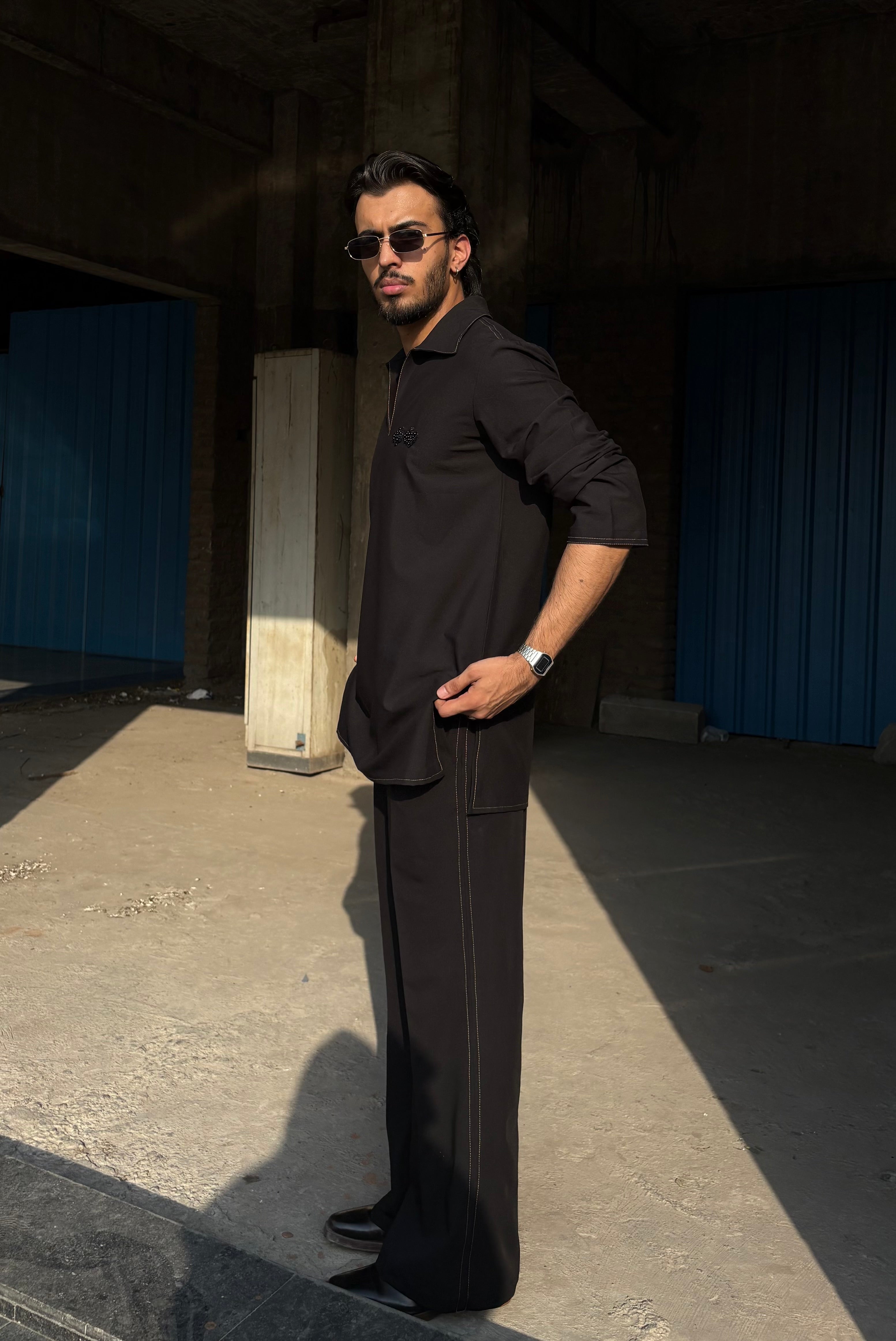 Black Classic Kurta Co-ord