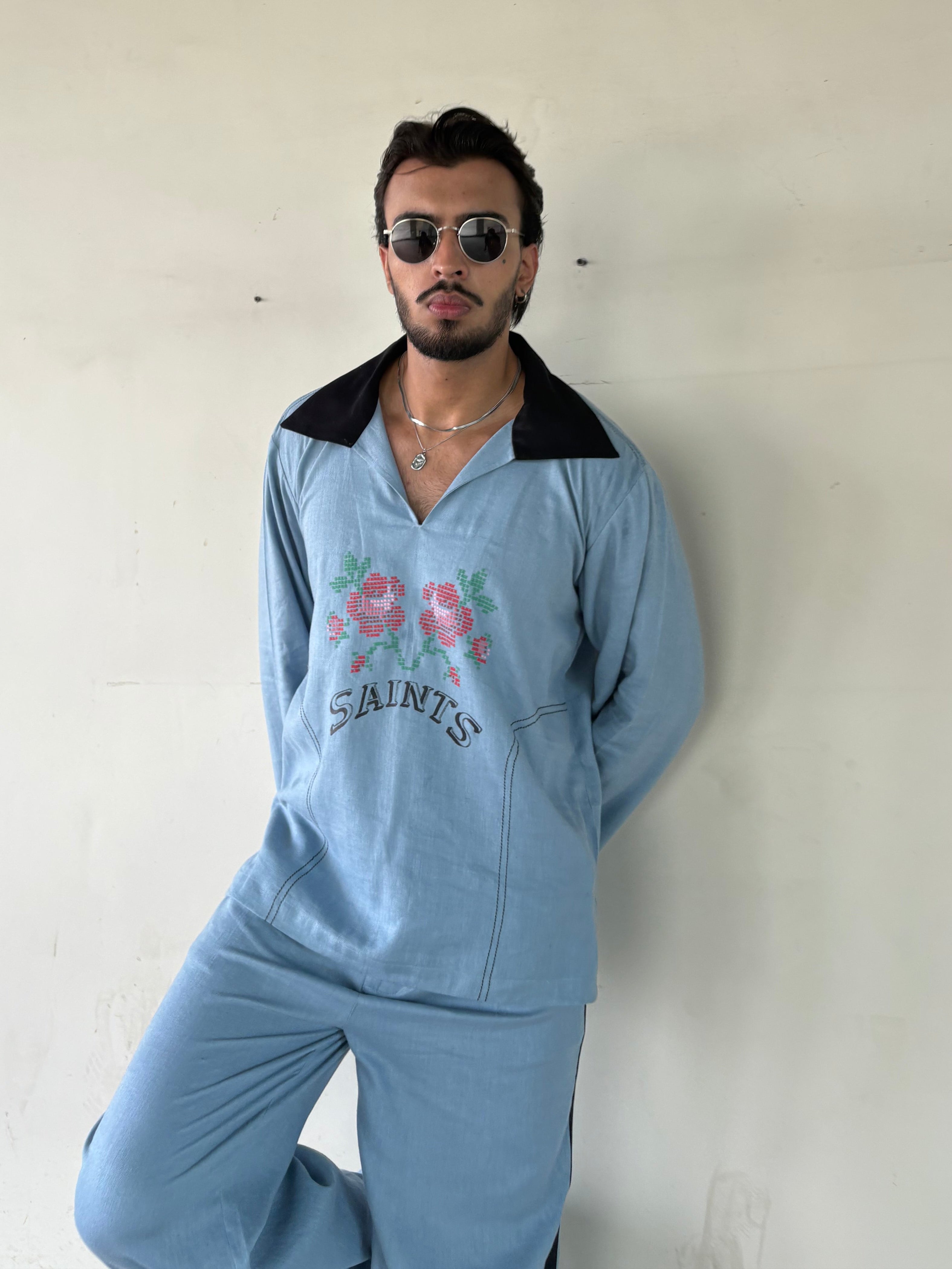 Legends Blue Linen Co-ord set