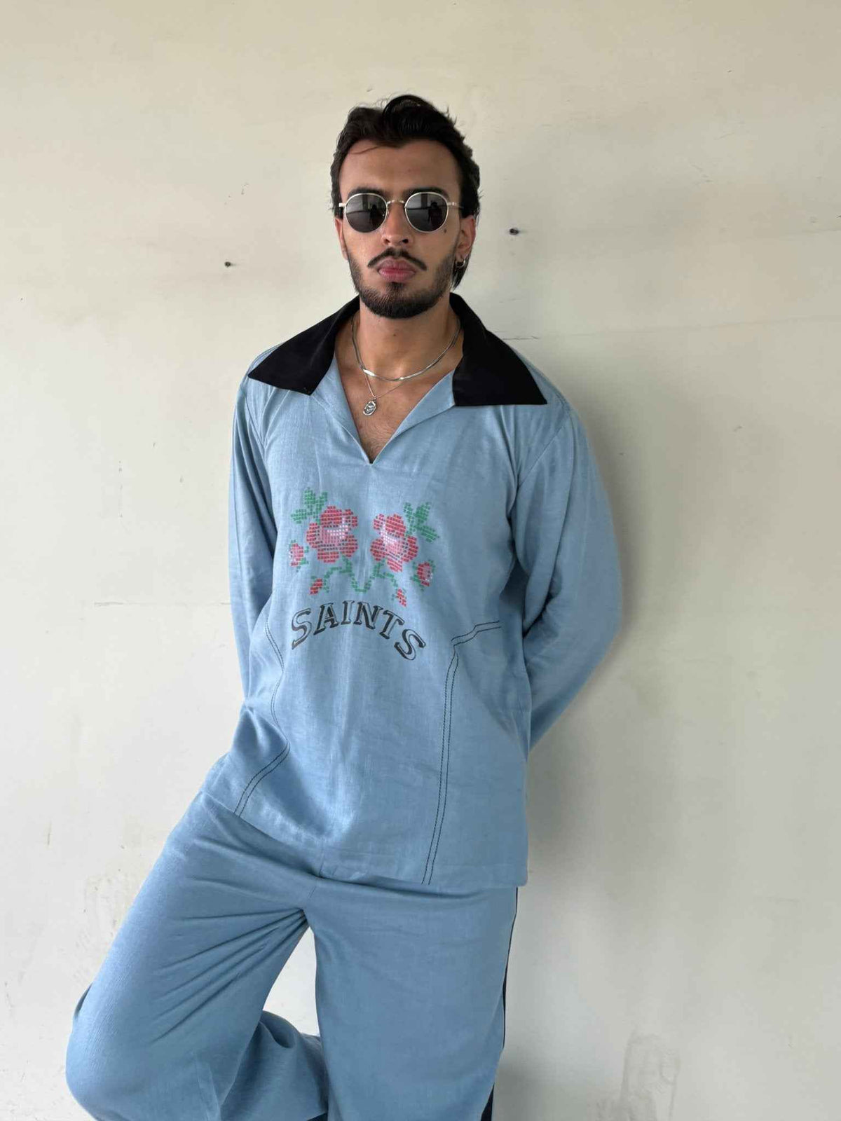 Legends Blue Linen Co-ord set