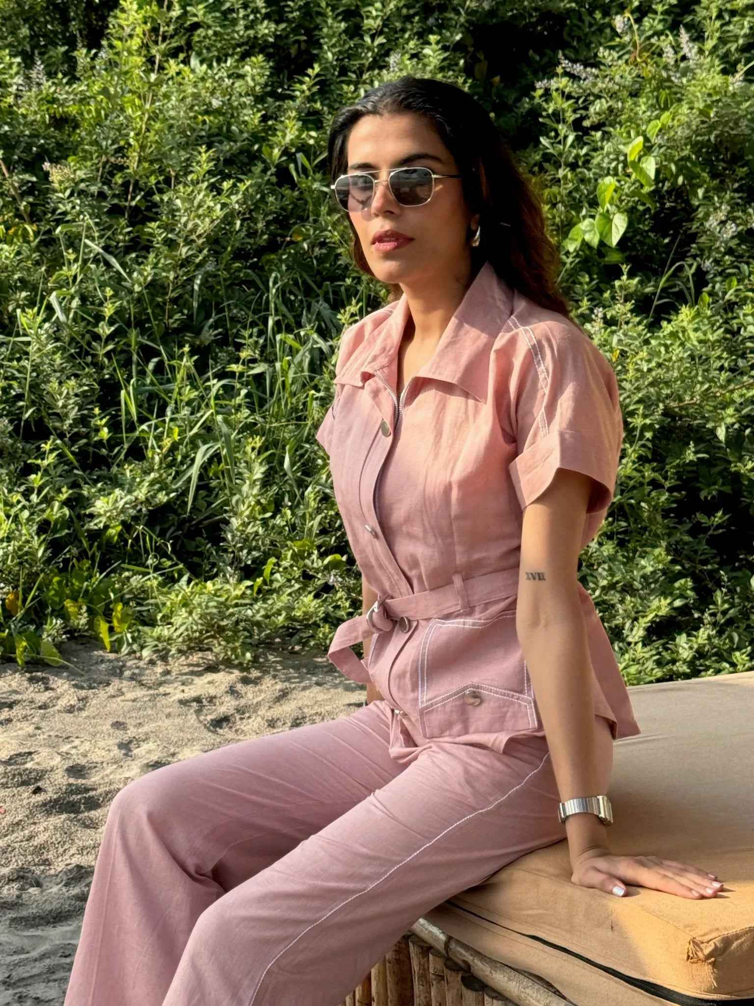 Rosy Belted Co-ord Set