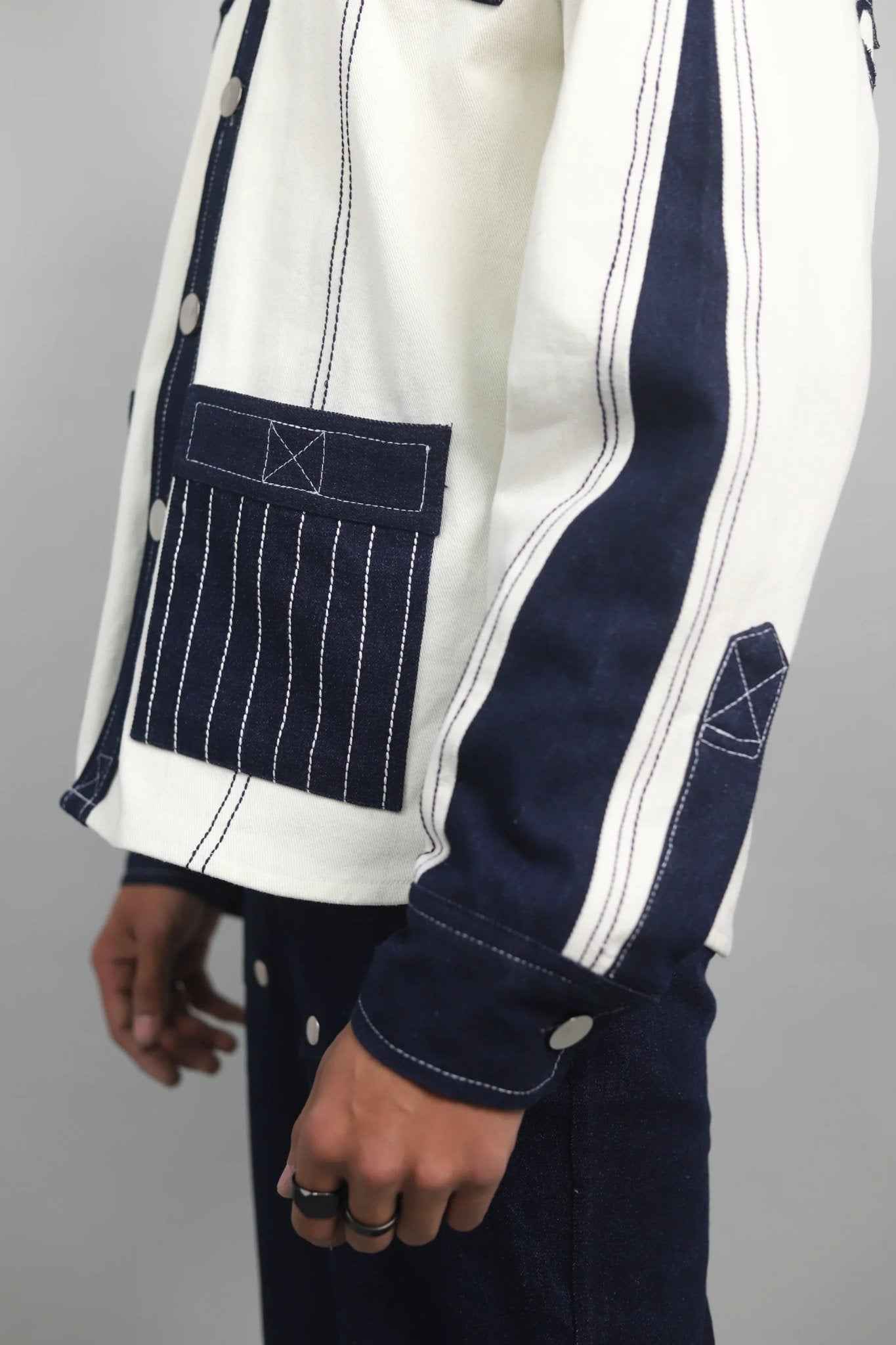 Unisex Denim White Blue Shirt