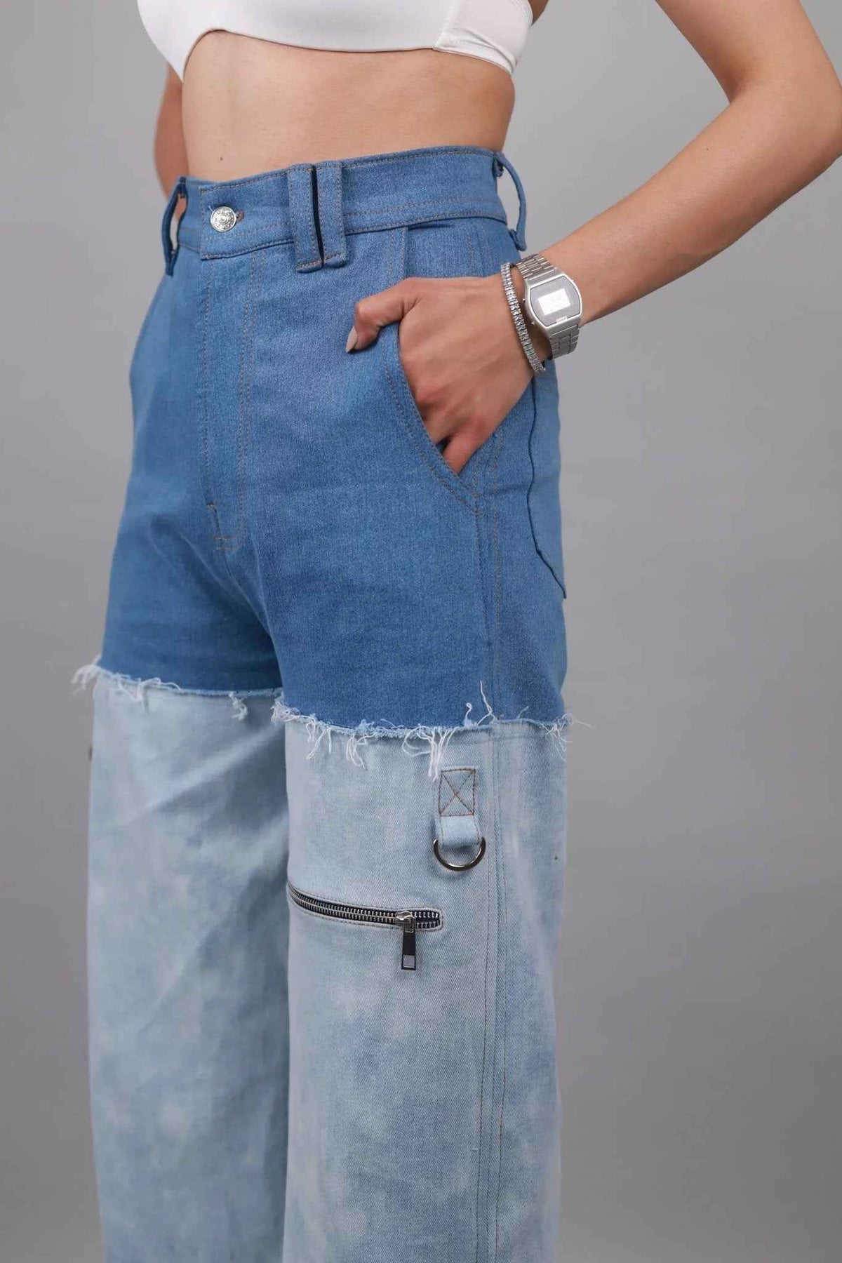 Unisex Dual wide Leg Jeans