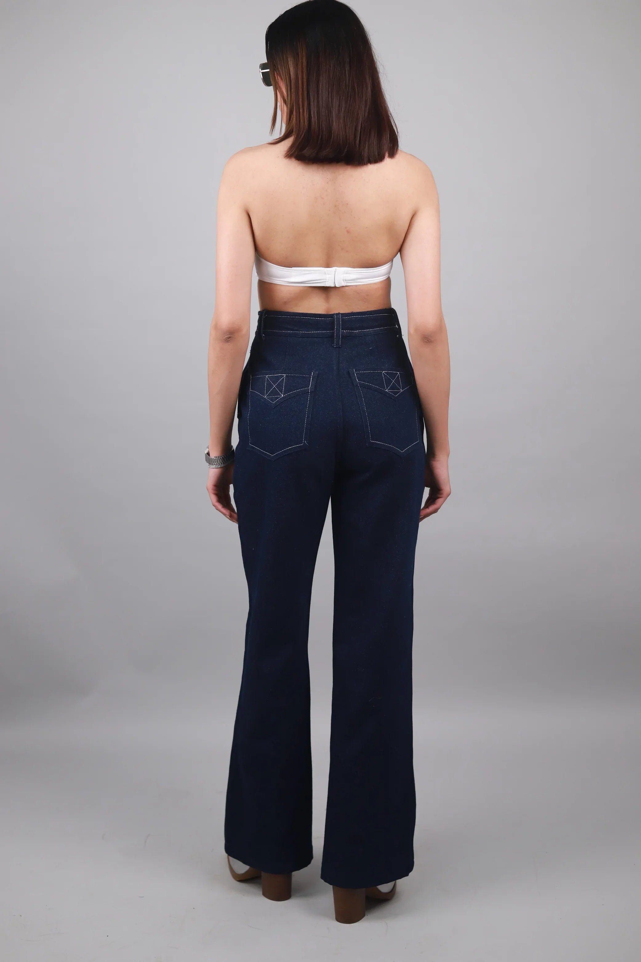 Unisex Navy Straight Fit Jeans